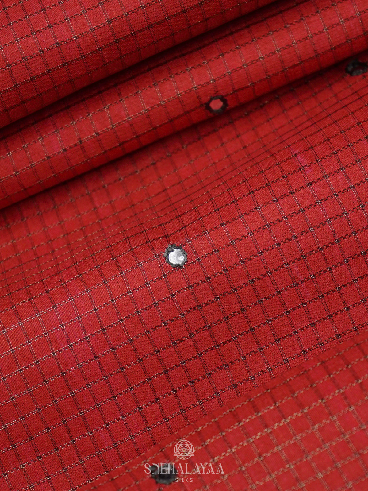 Red Tussar Saree