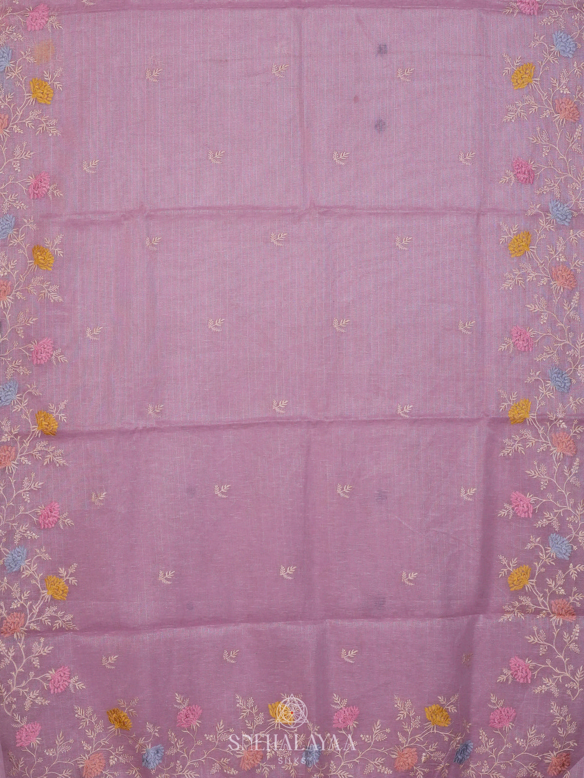 Lavender Linen Cotton Saree