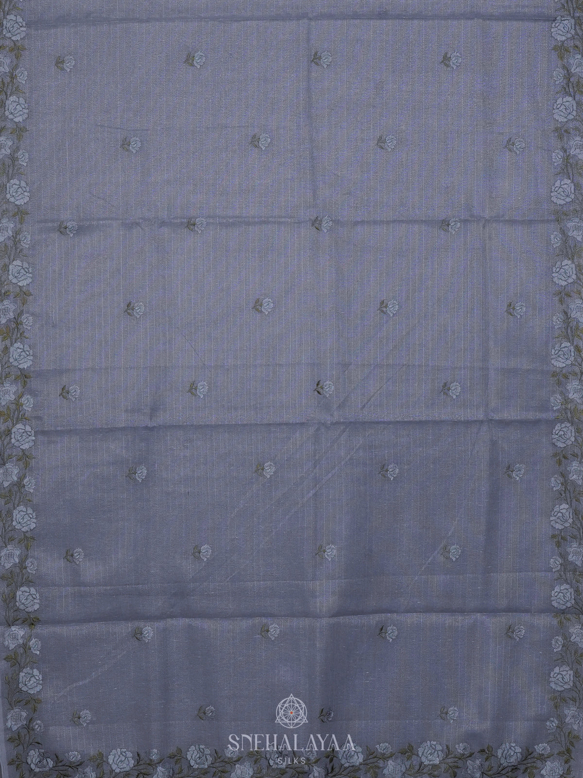 Grey Linen Cotton Saree