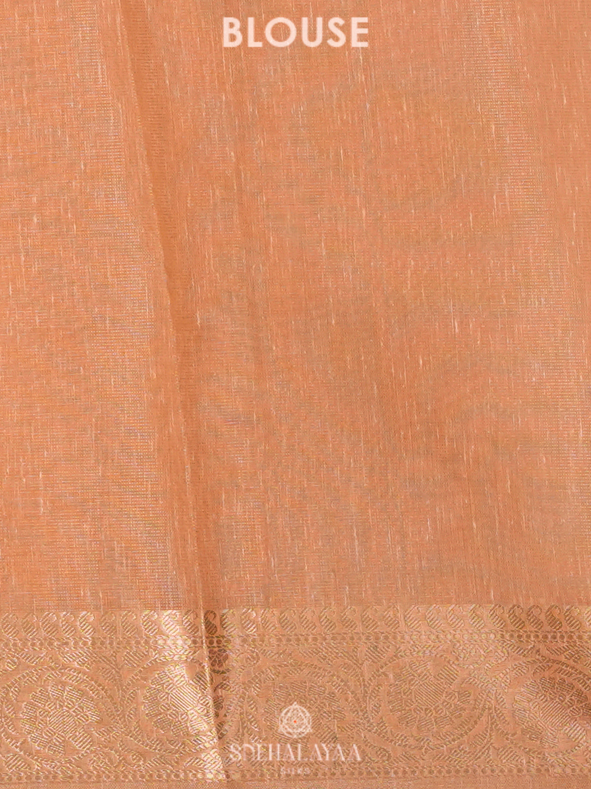 Peach Linen Cotton Saree