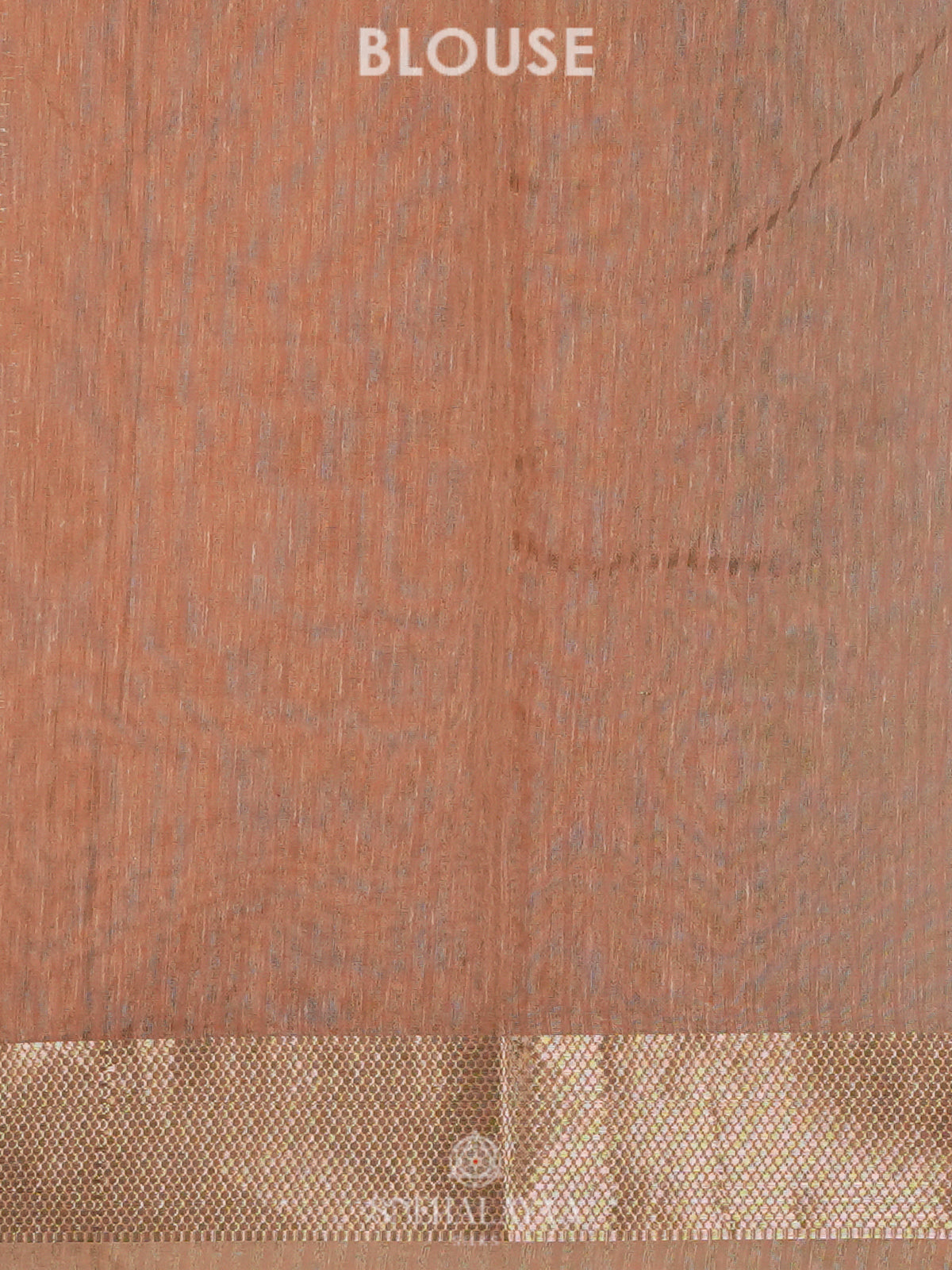 Peach Linen Cotton Saree