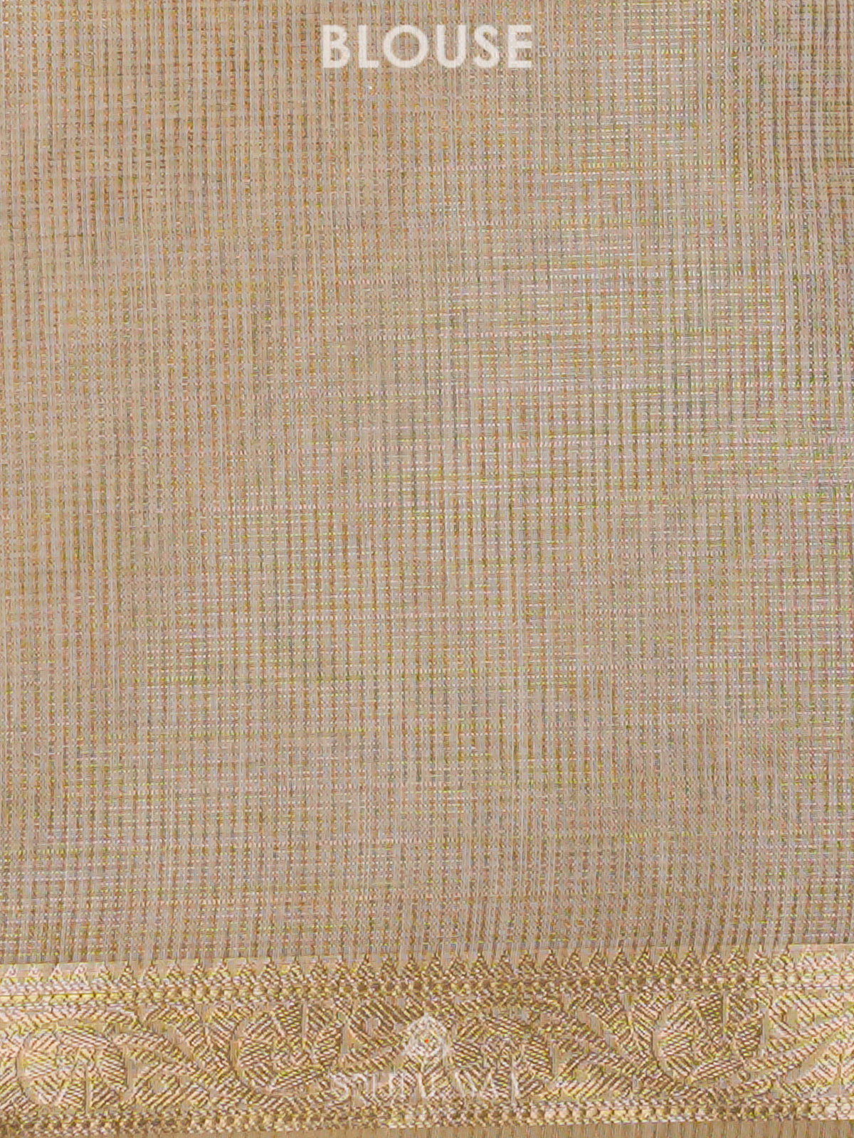 Off White Linen Cotton Saree