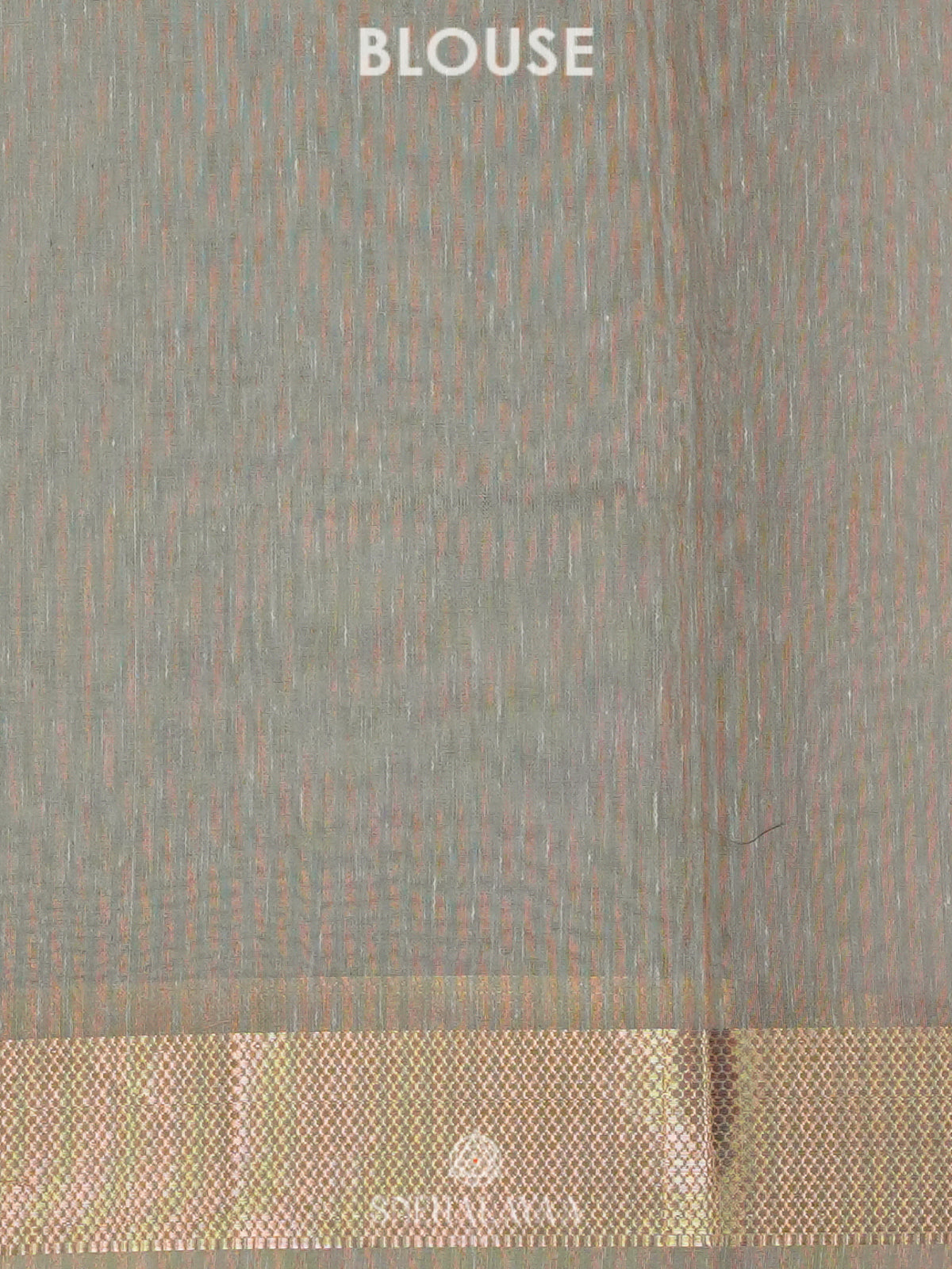 Pale Blue Linen Cotton Saree