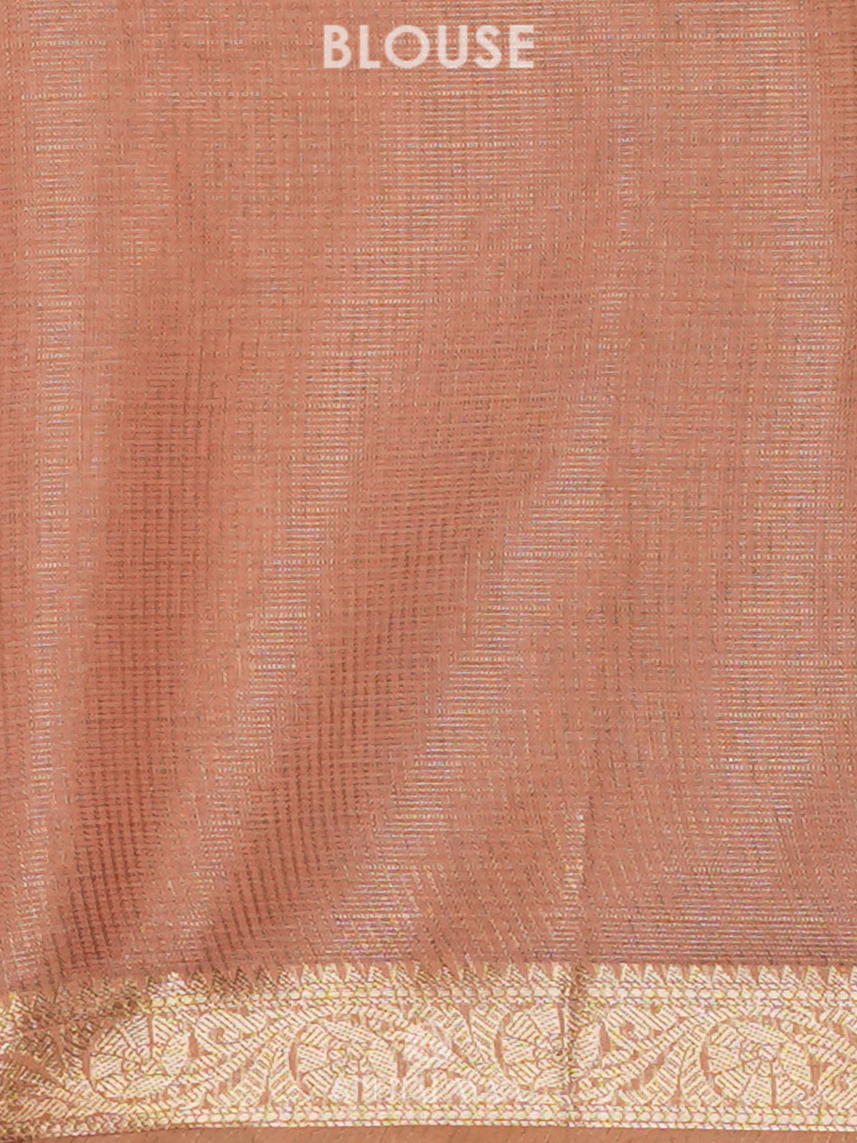 Peach Linen Cotton Saree