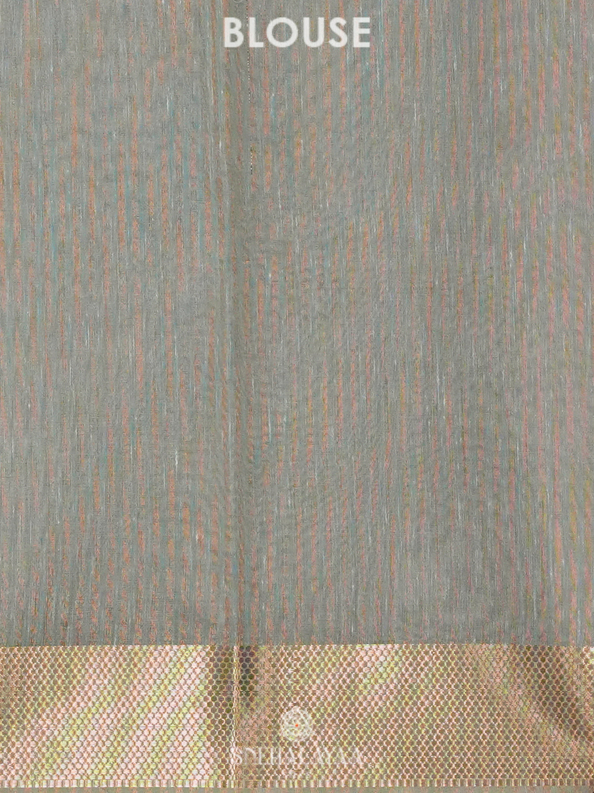Pale Blue Linen Cotton Saree