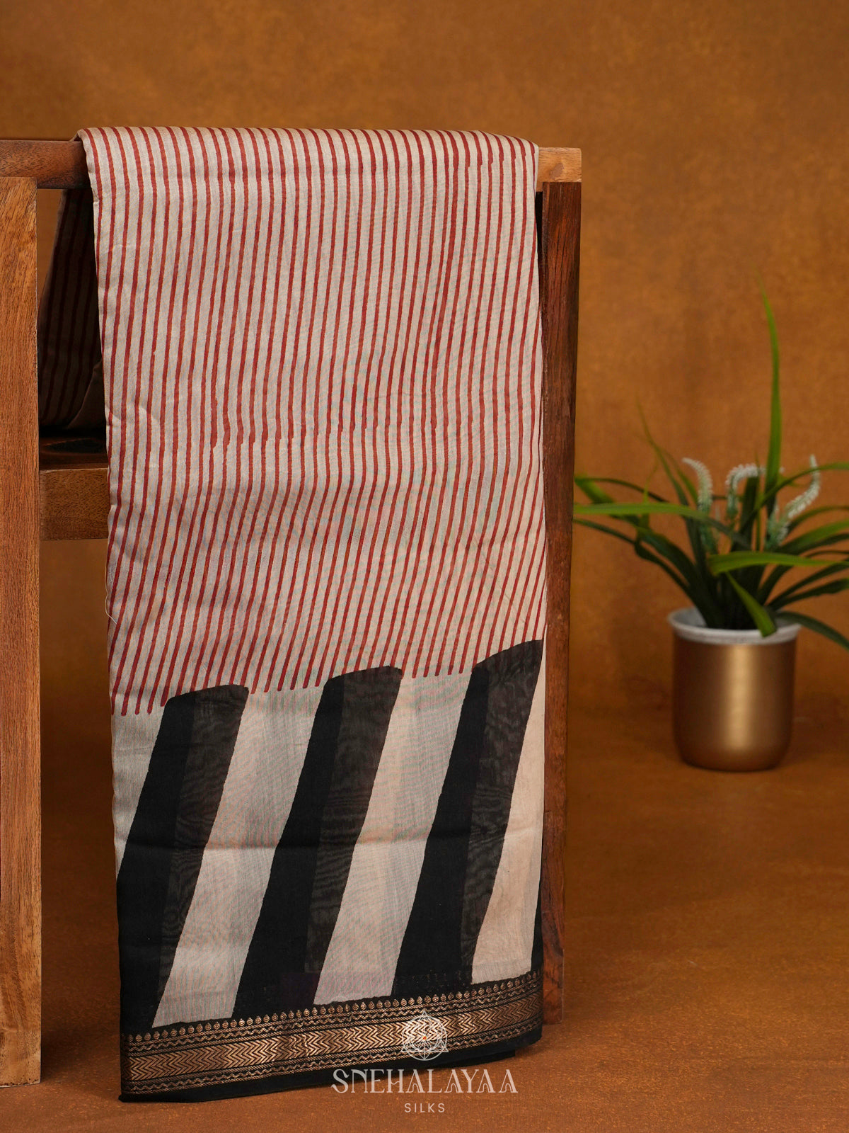 Off White Chanderi Saree