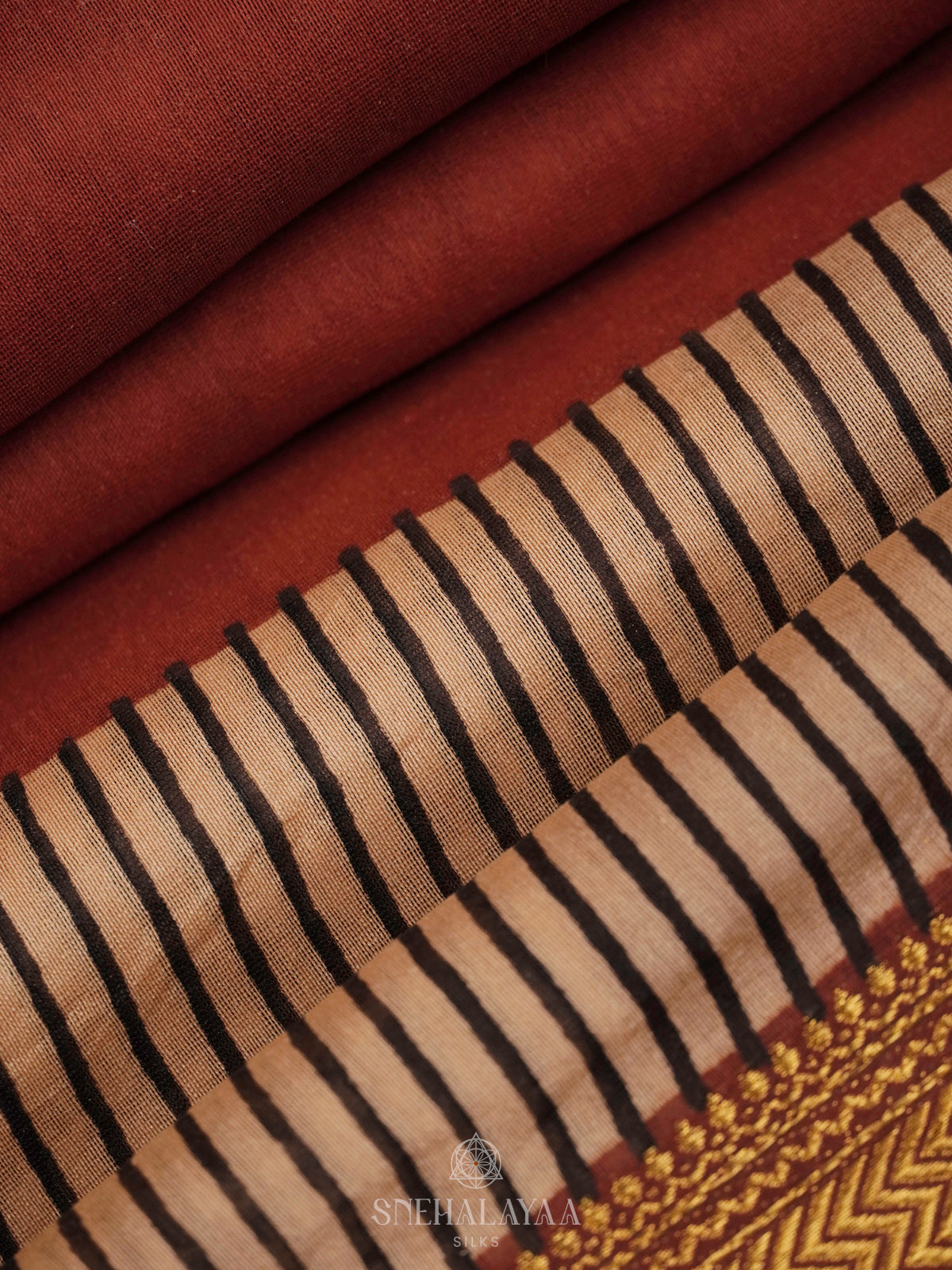 Maroon Chanderi Saree