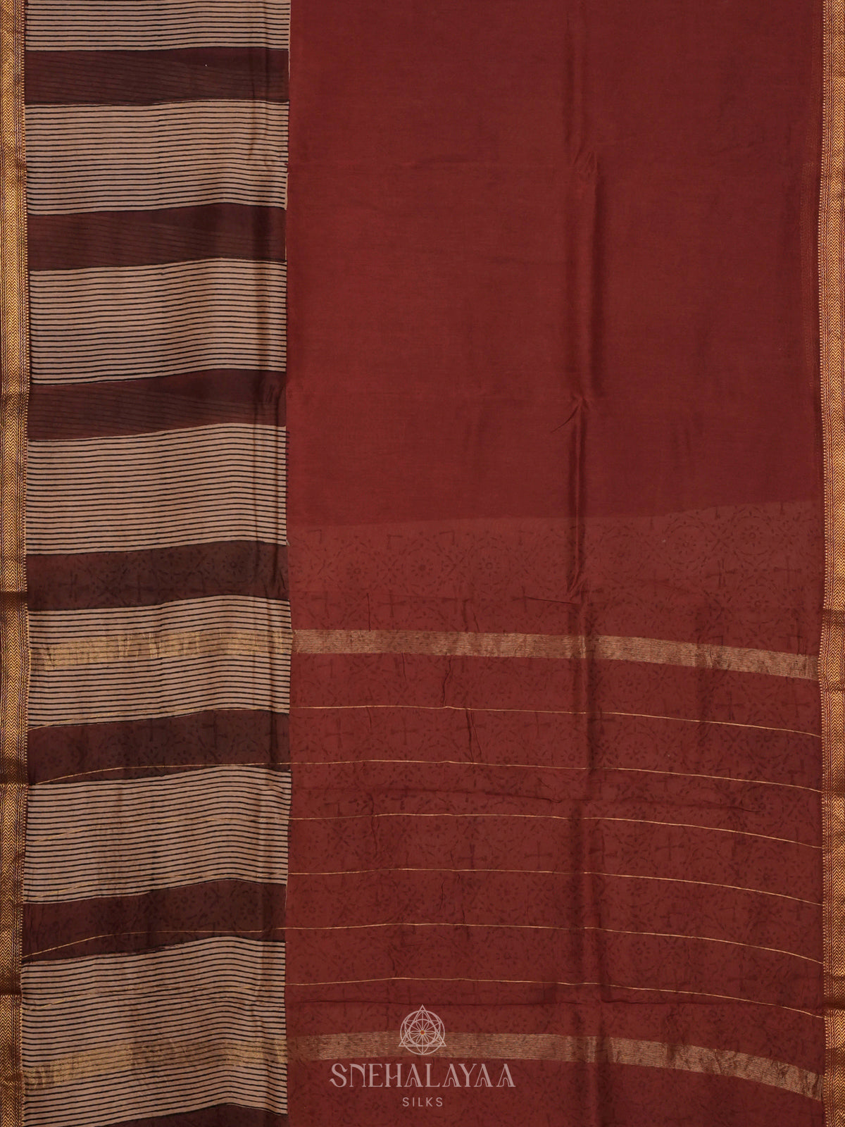 Maroon Chanderi Saree