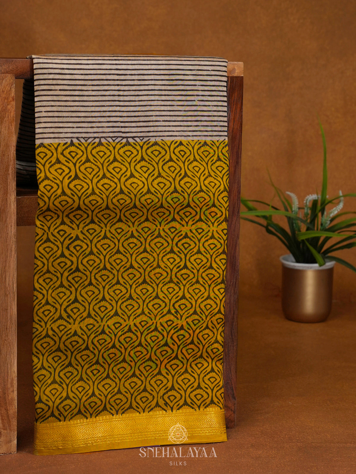 Grey Chanderi Saree