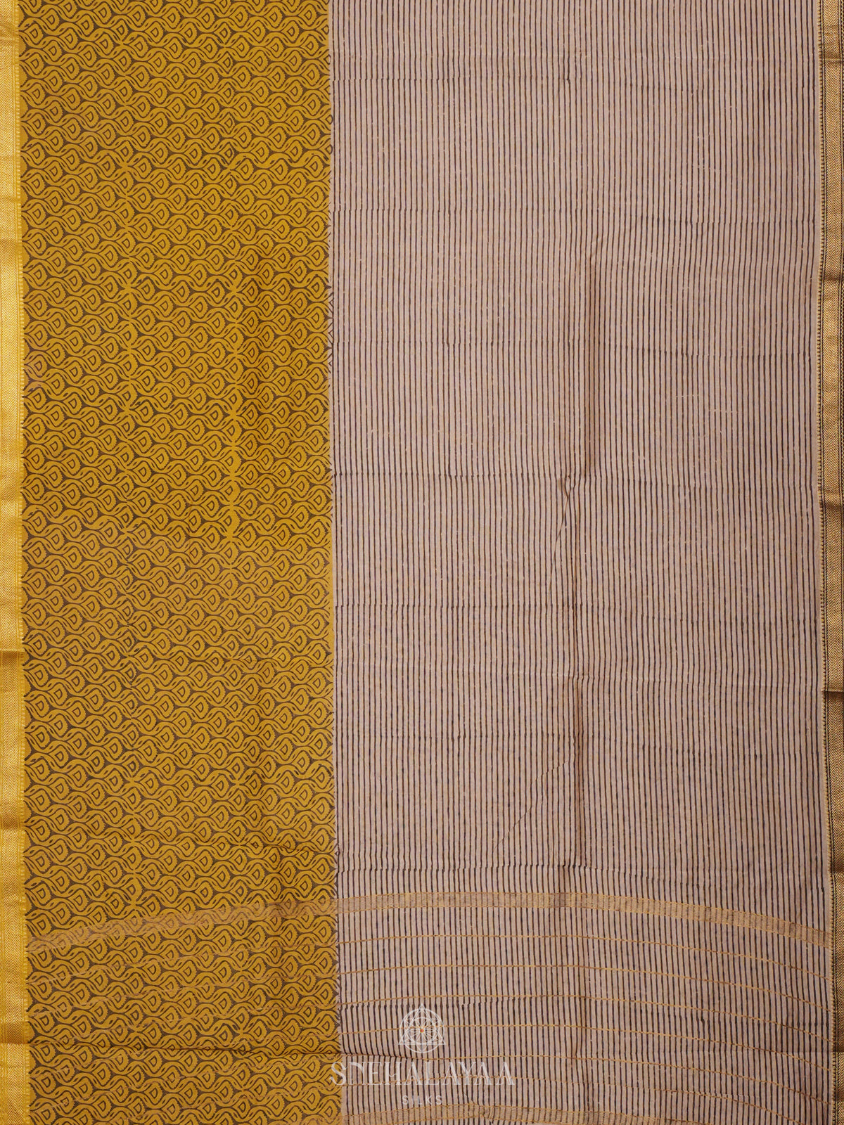 Grey Chanderi Saree