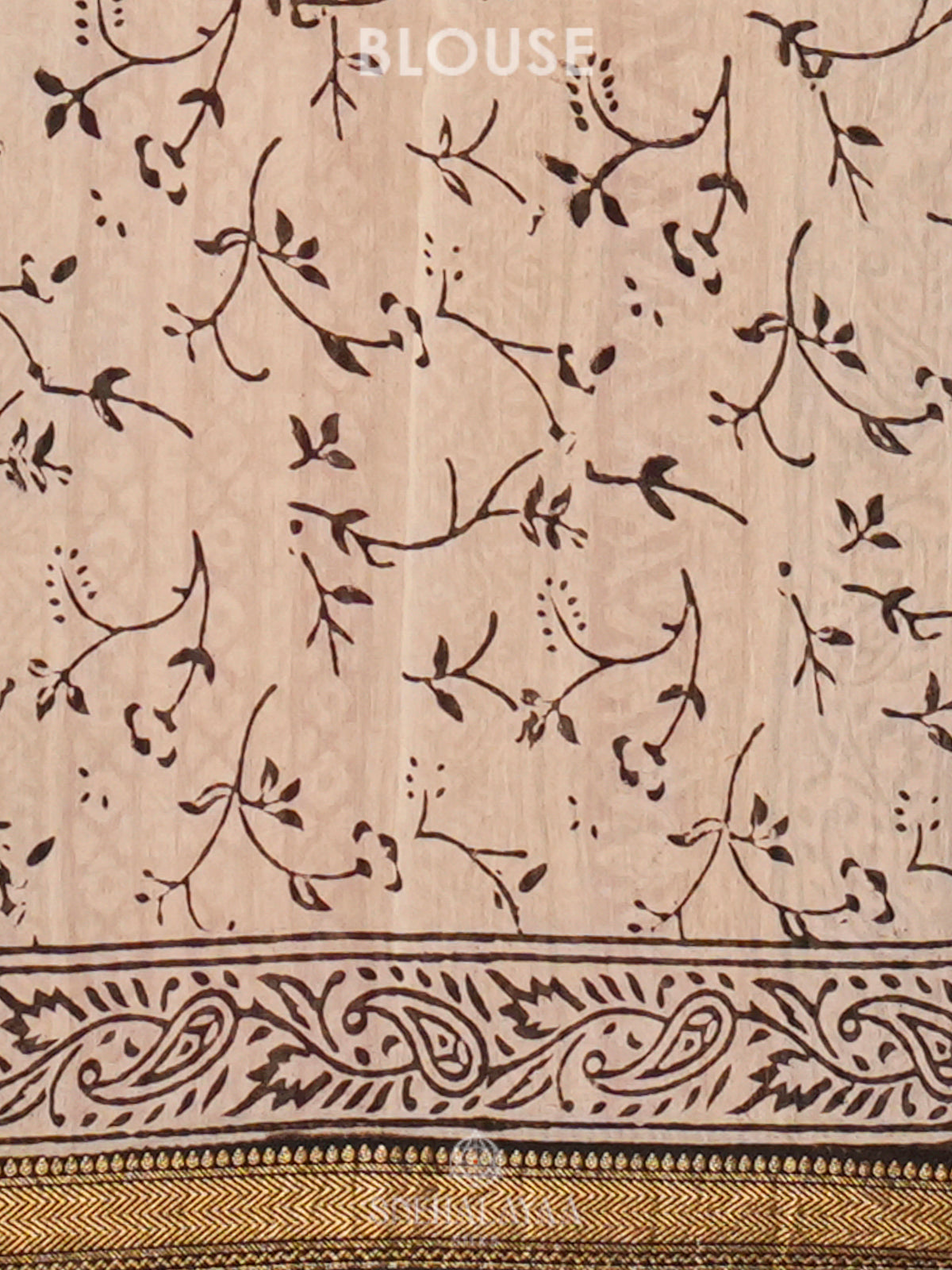 Beige Chanderi Saree