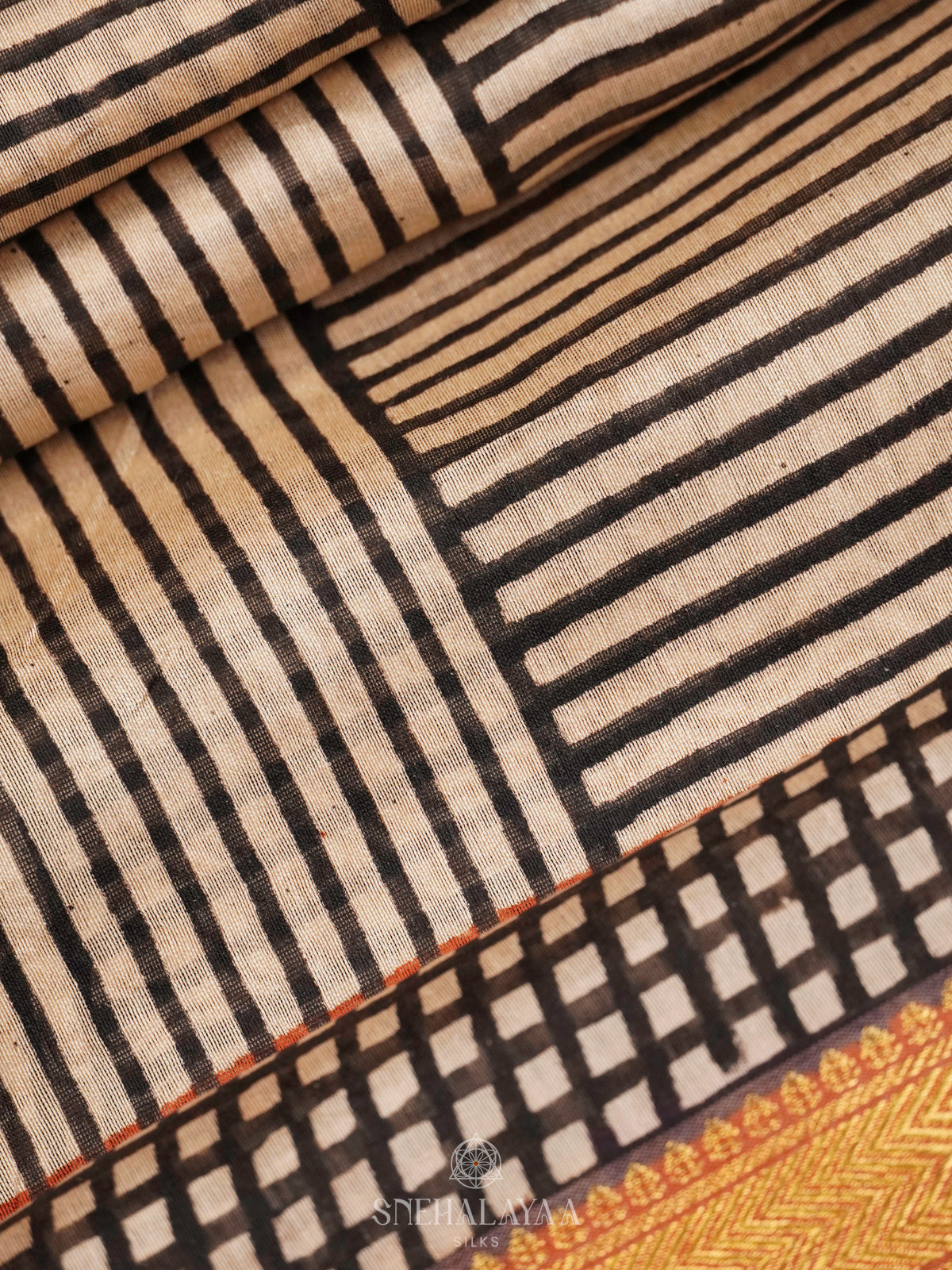 Off White  Chanderi Saree