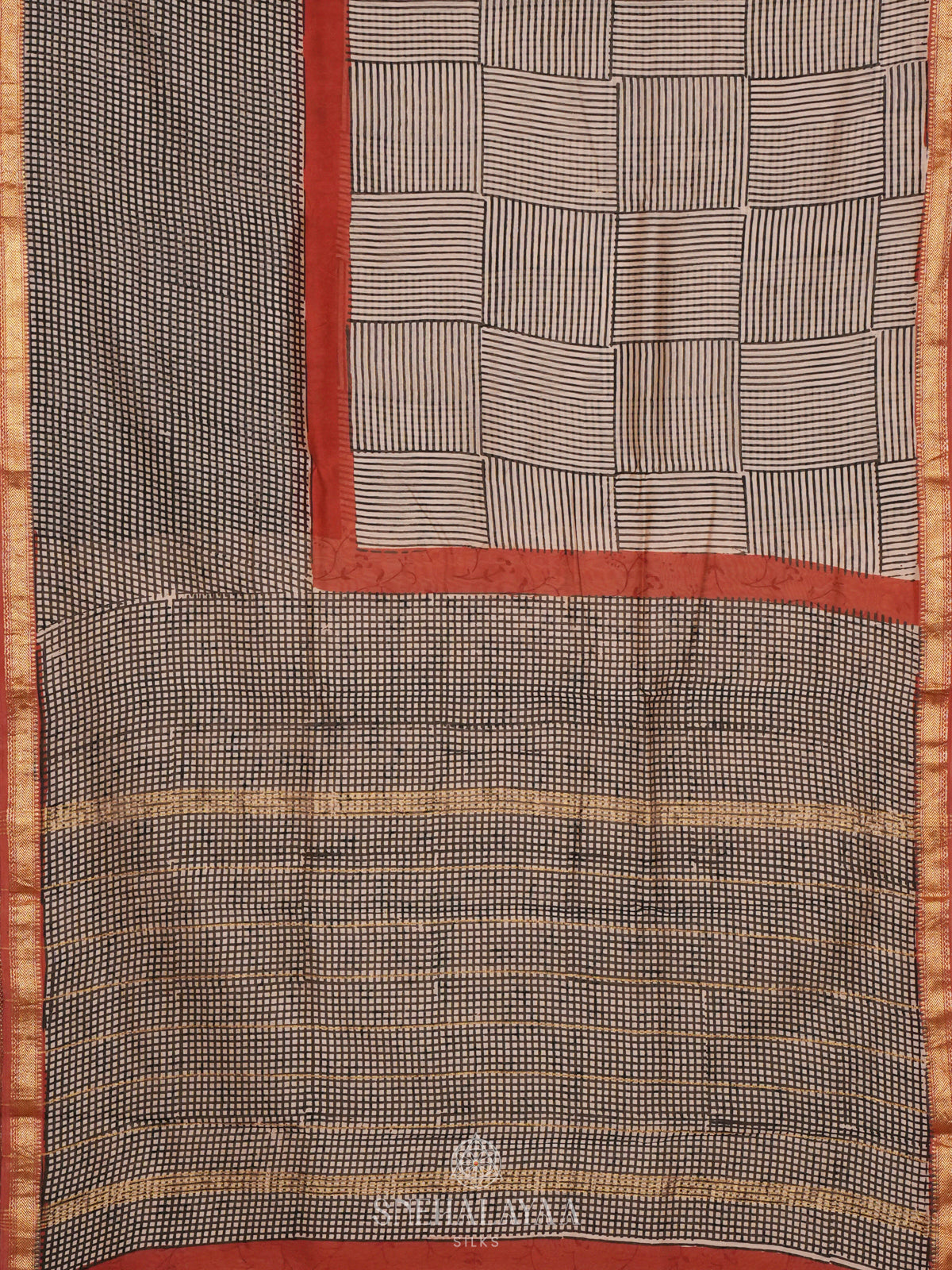 Off White  Chanderi Saree