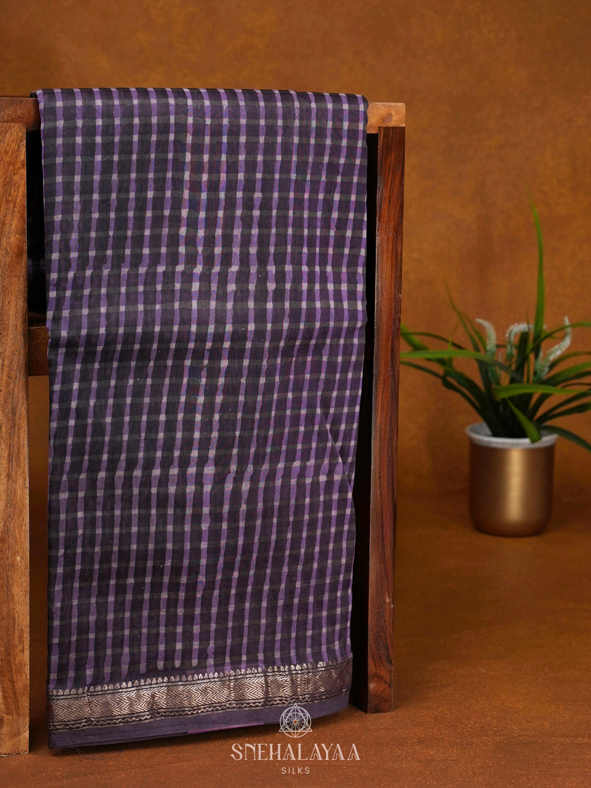 Purple Chanderi Saree
