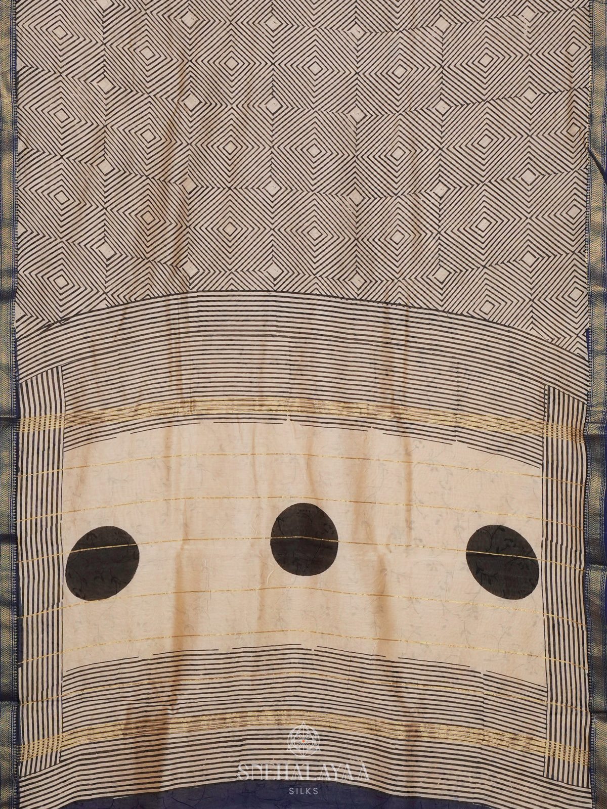 Stone Grey Chanderi Saree