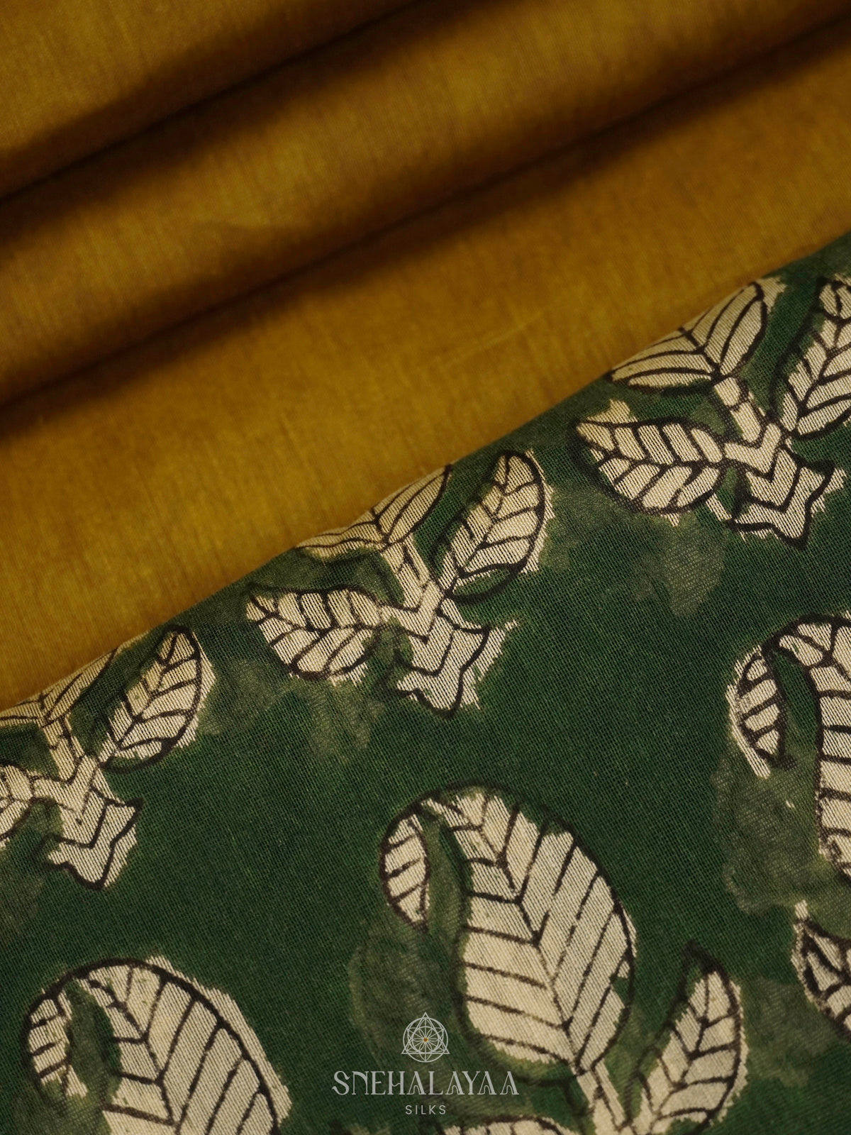 Olive Green Chanderi Saree