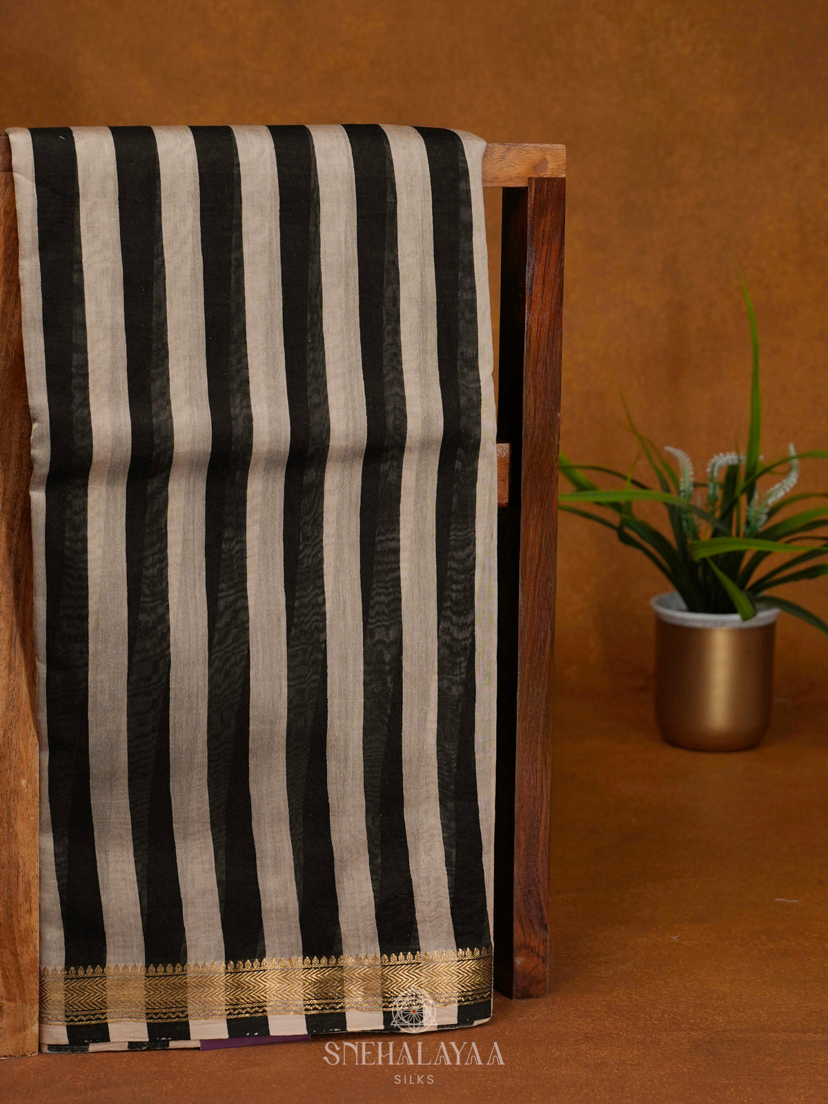 Off White Chanderi Saree