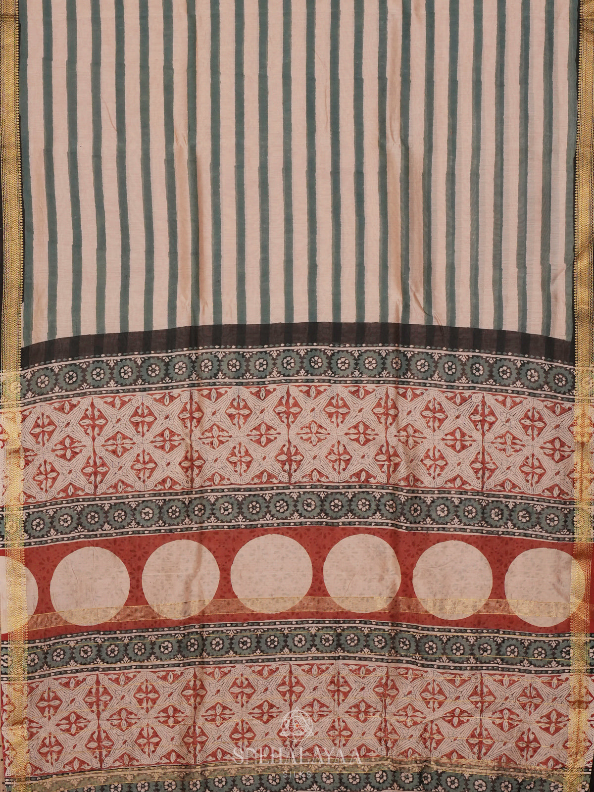 Off White Chanderi Saree
