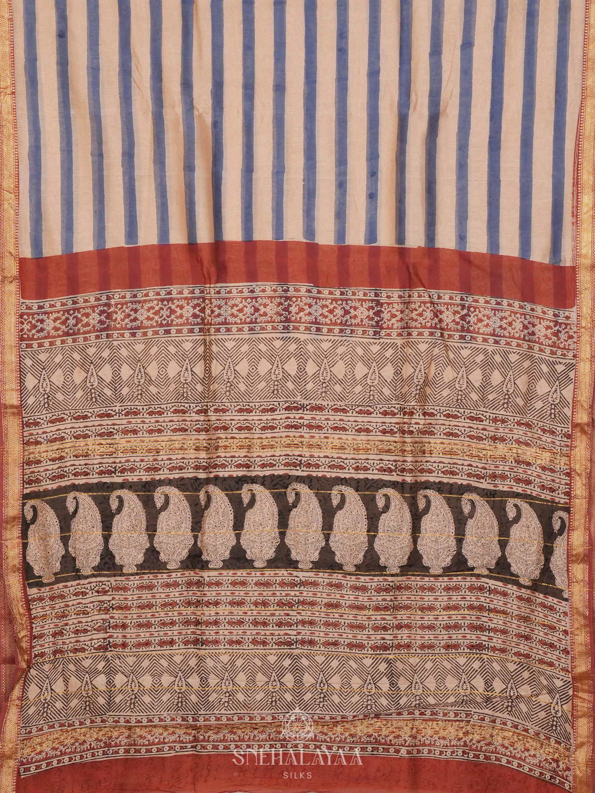 Off White Chanderi Saree