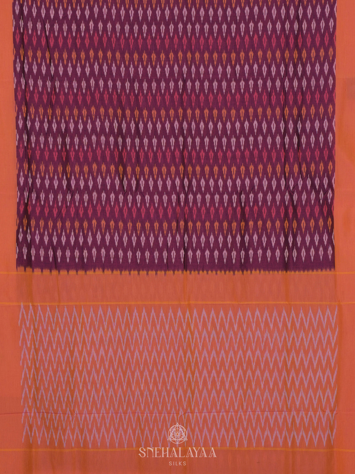 Purple Ikat Cotton Saree