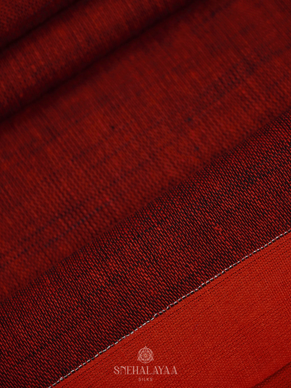 Maroon Linen Cotton Saree