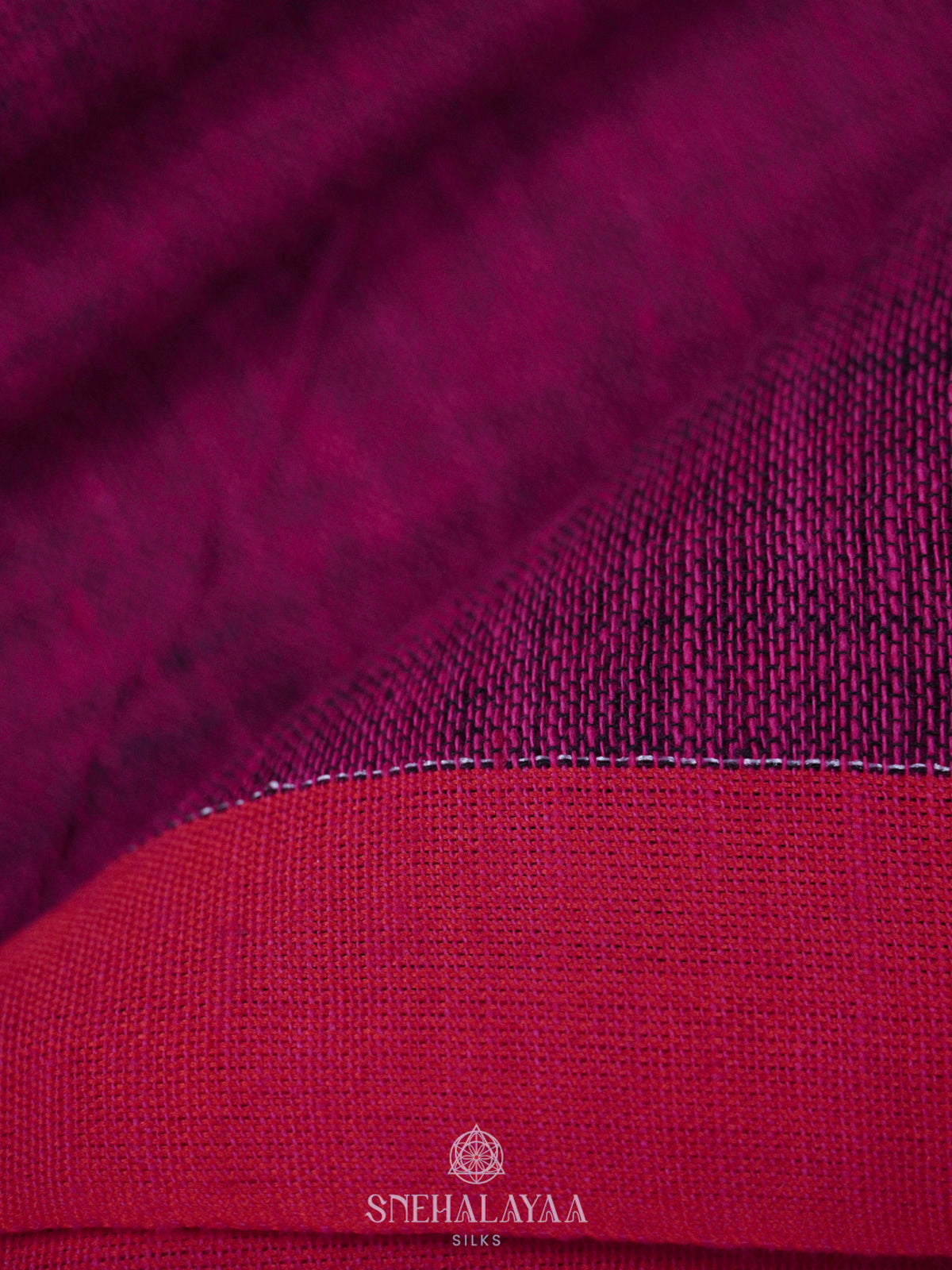 Magenta Linen Cotton Saree