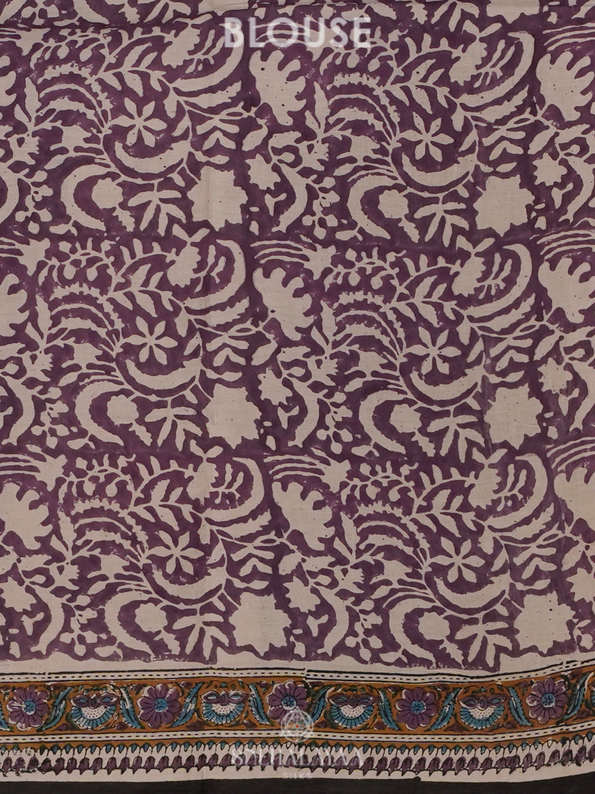White Jaipur Cotton Saree