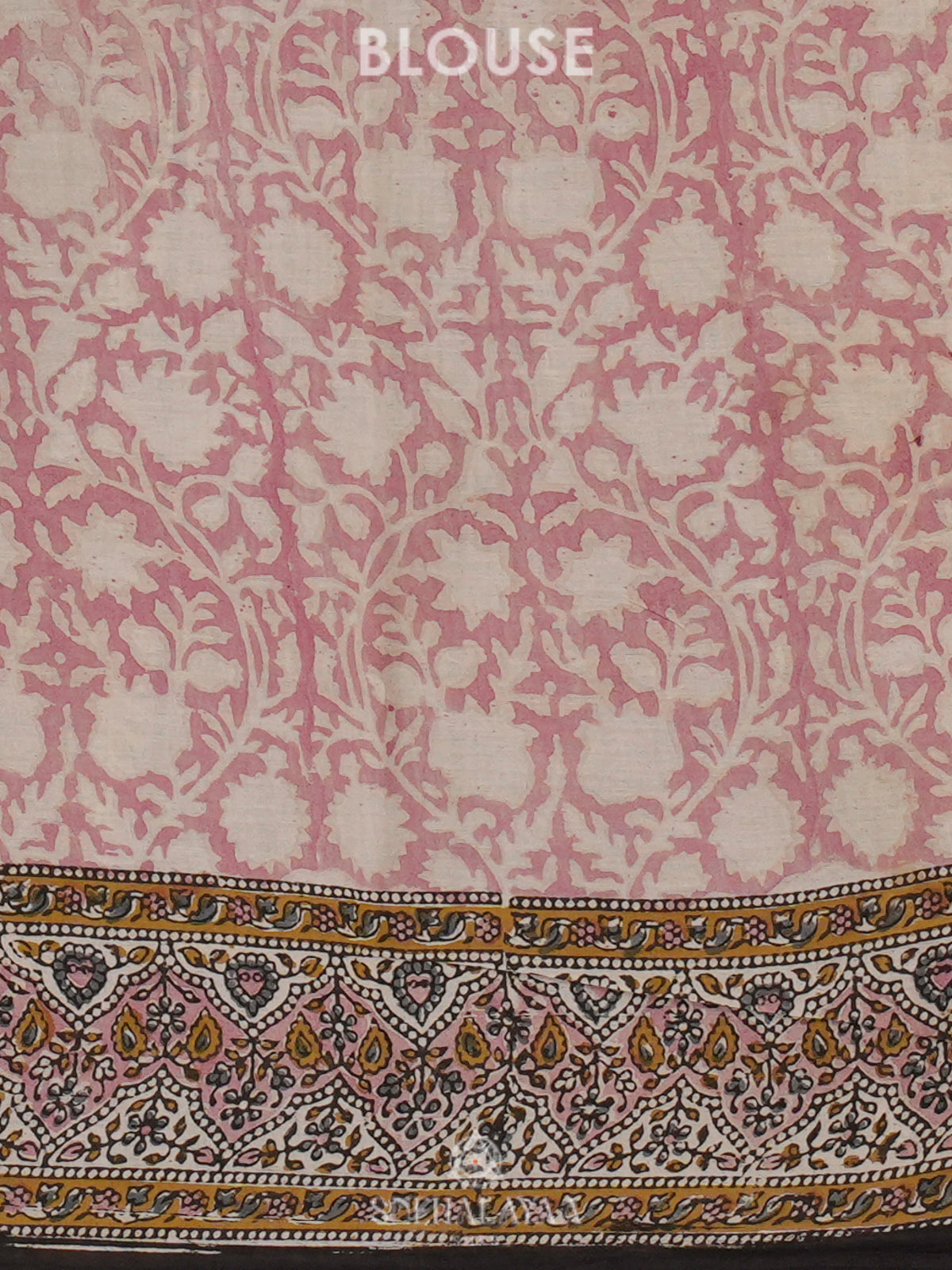 White Jaipur Cotton Saree