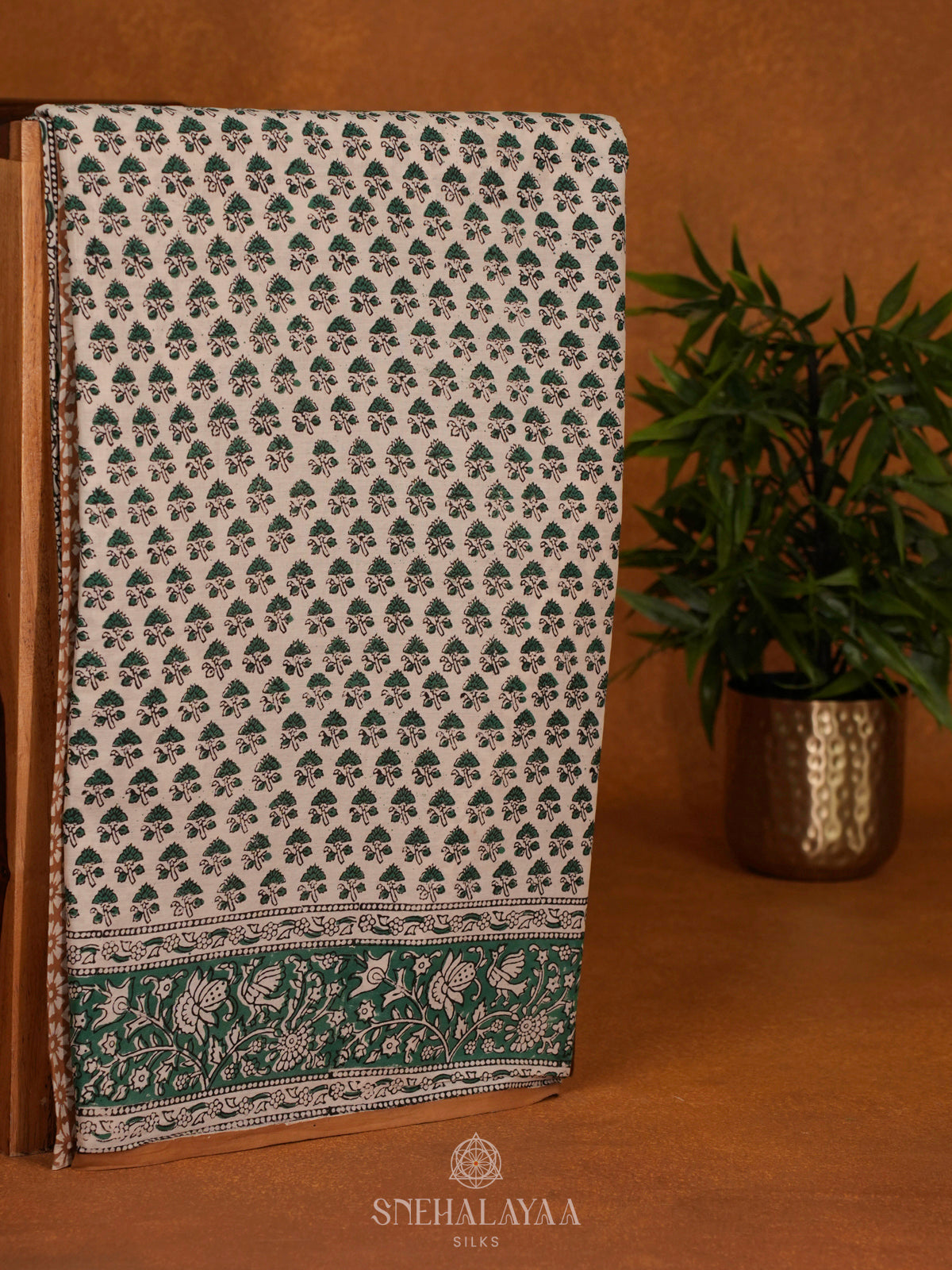 Off White Jaipur Cotton Saree