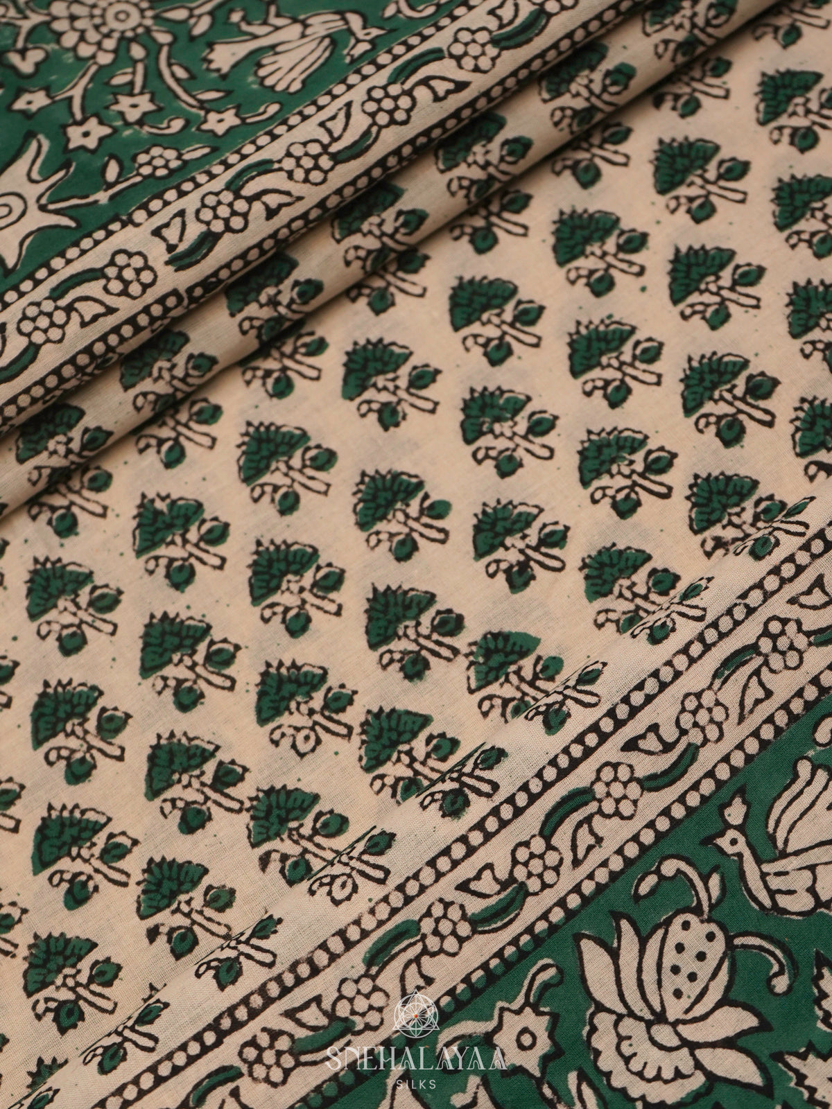 Off White Jaipur Cotton Saree