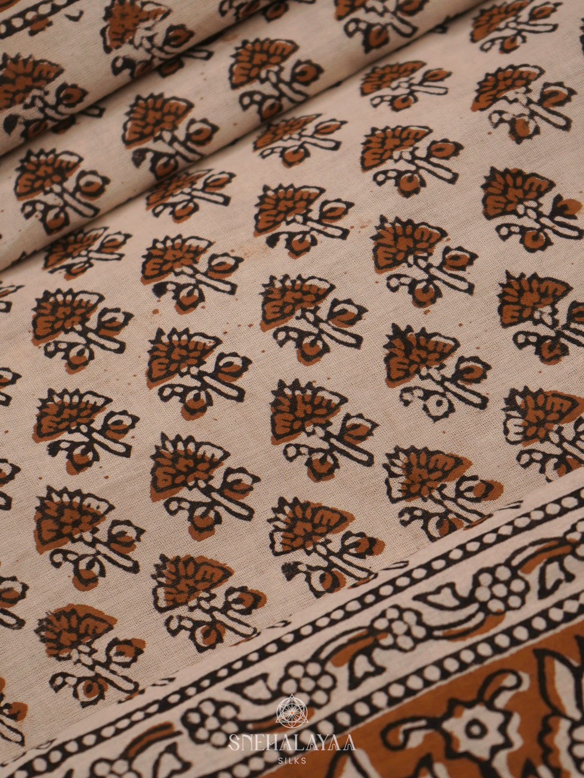 White Jaipur Cotton Saree