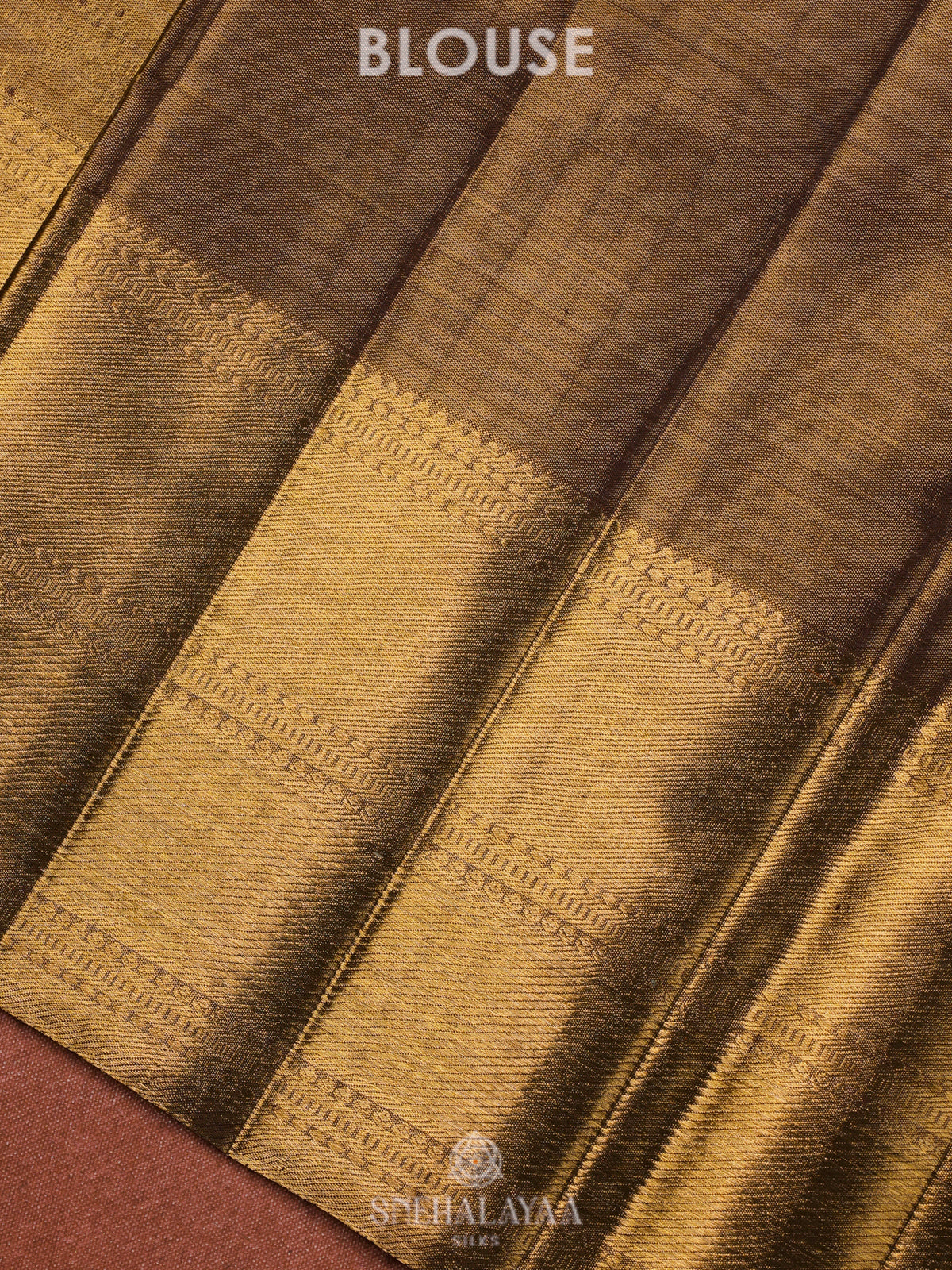 Golden Kanjivaram Silk Saree