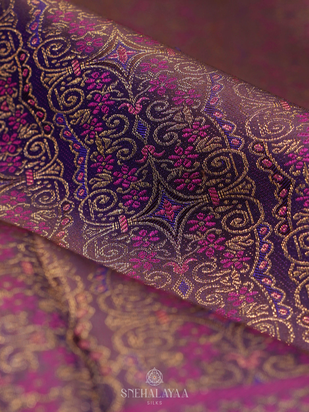 Purple Kanjivaram Silk Saree