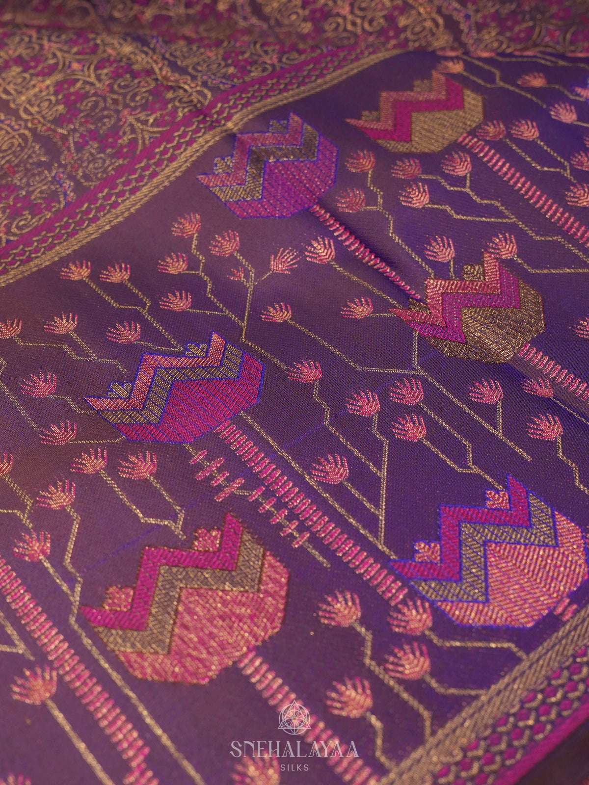 Purple Kanjivaram Silk Saree