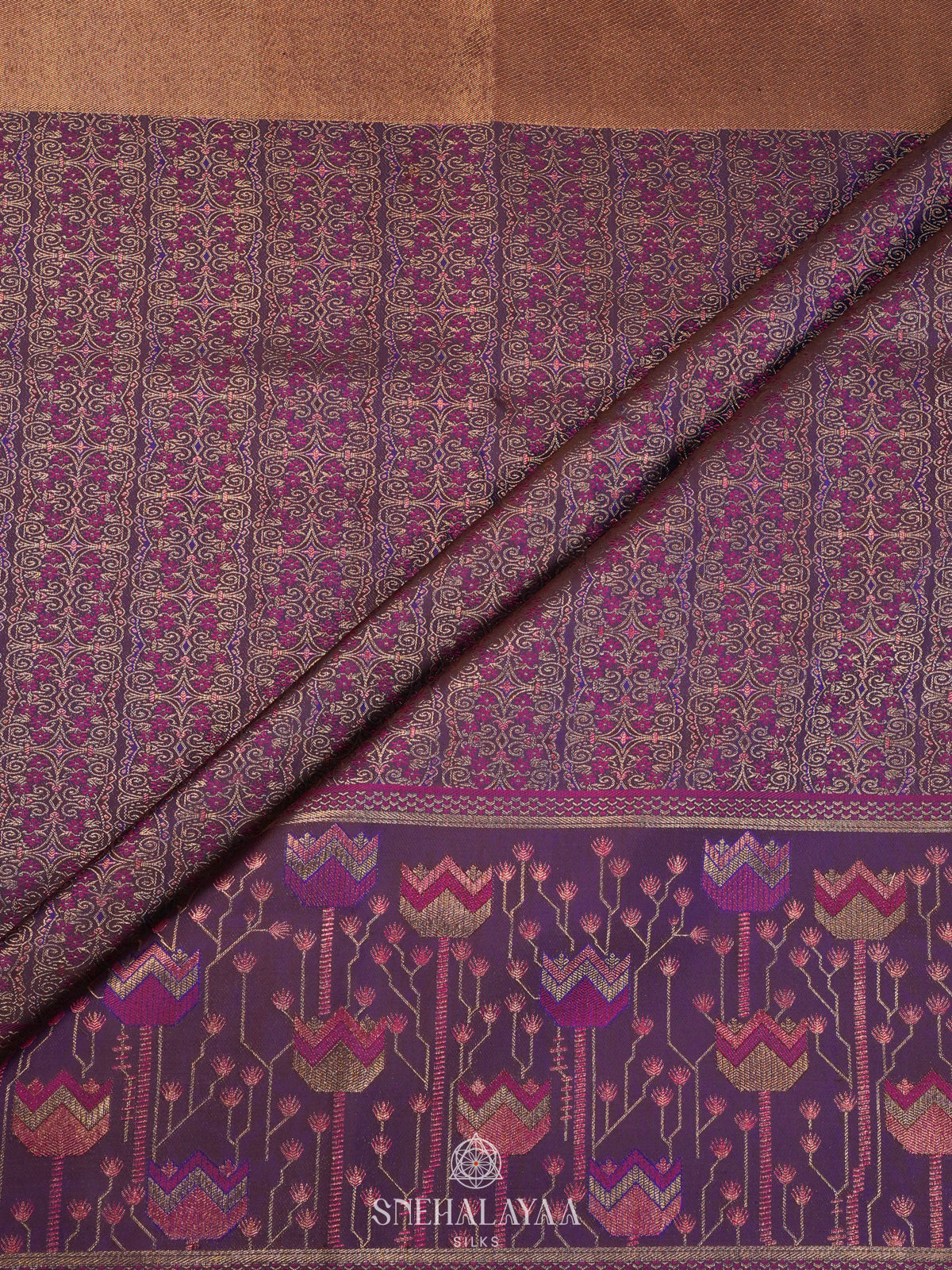 Purple Kanjivaram Silk Saree