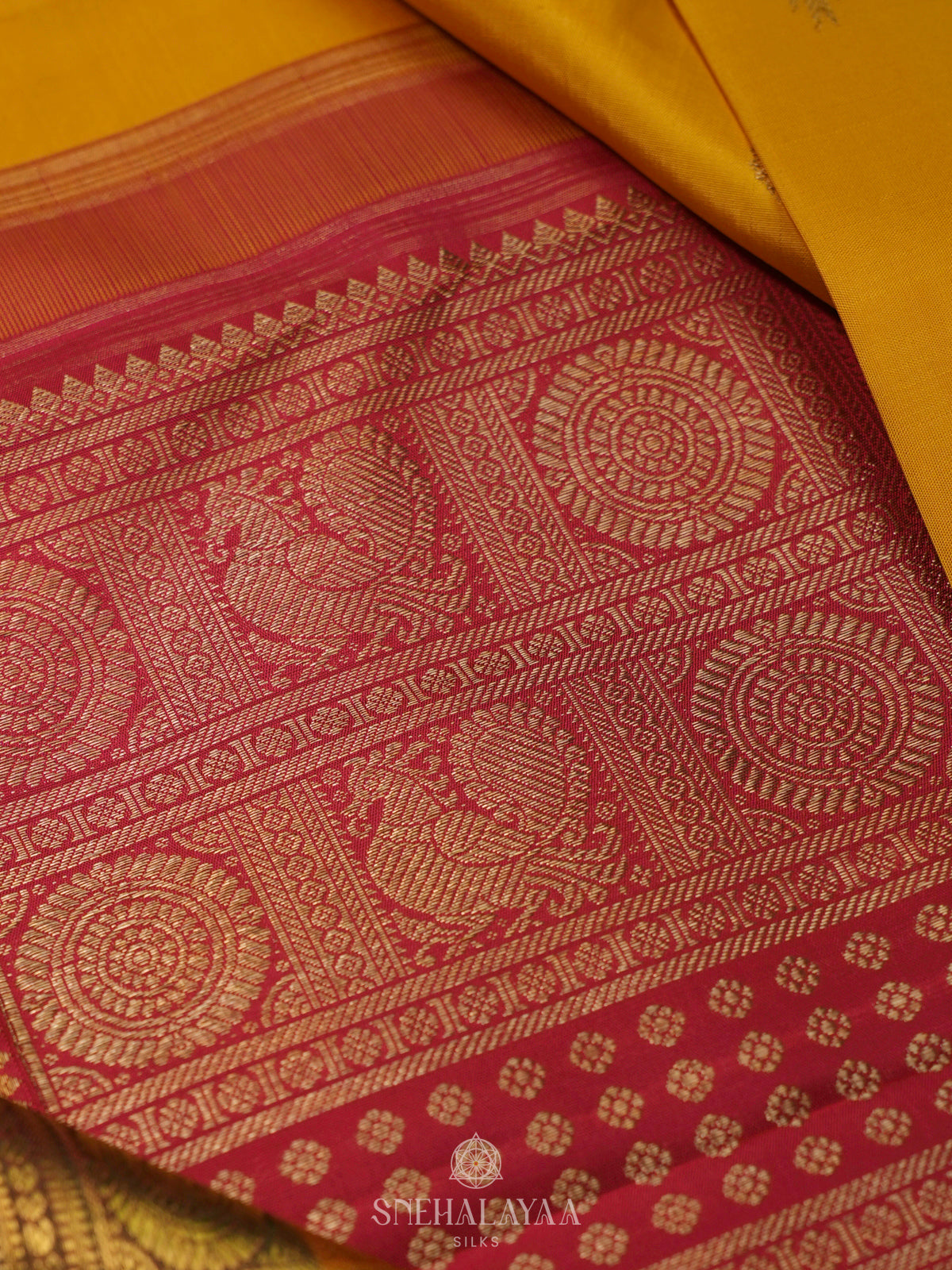 Yellow Kanjivaram Silk Saree