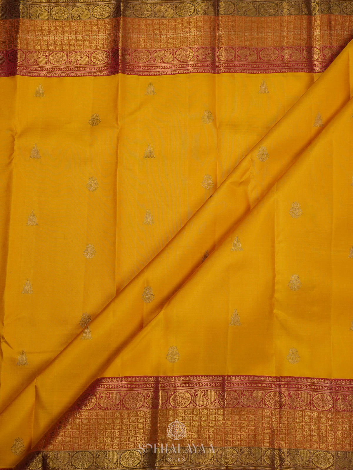 Yellow Kanjivaram Silk Saree