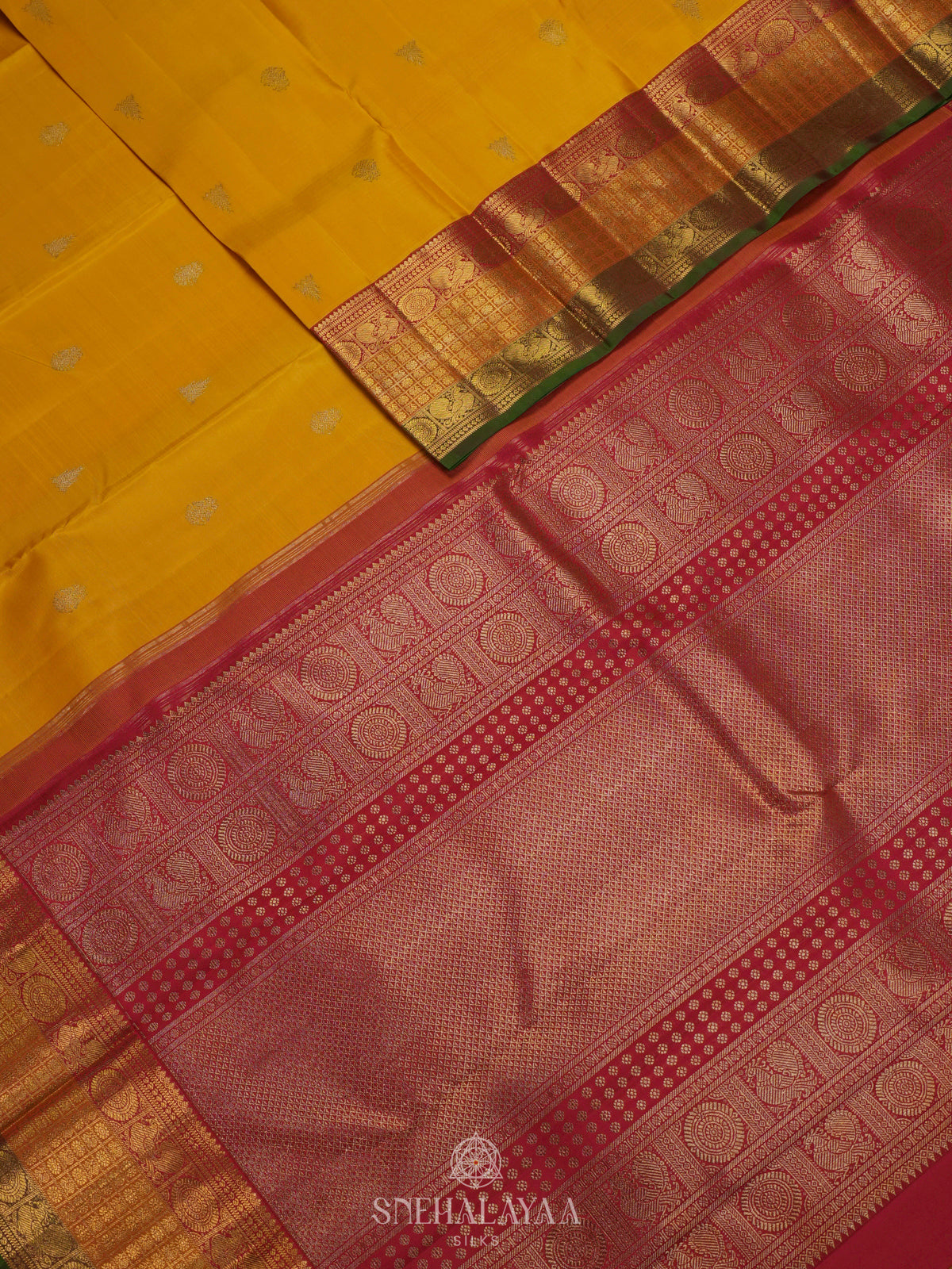 Yellow Kanjivaram Silk Saree