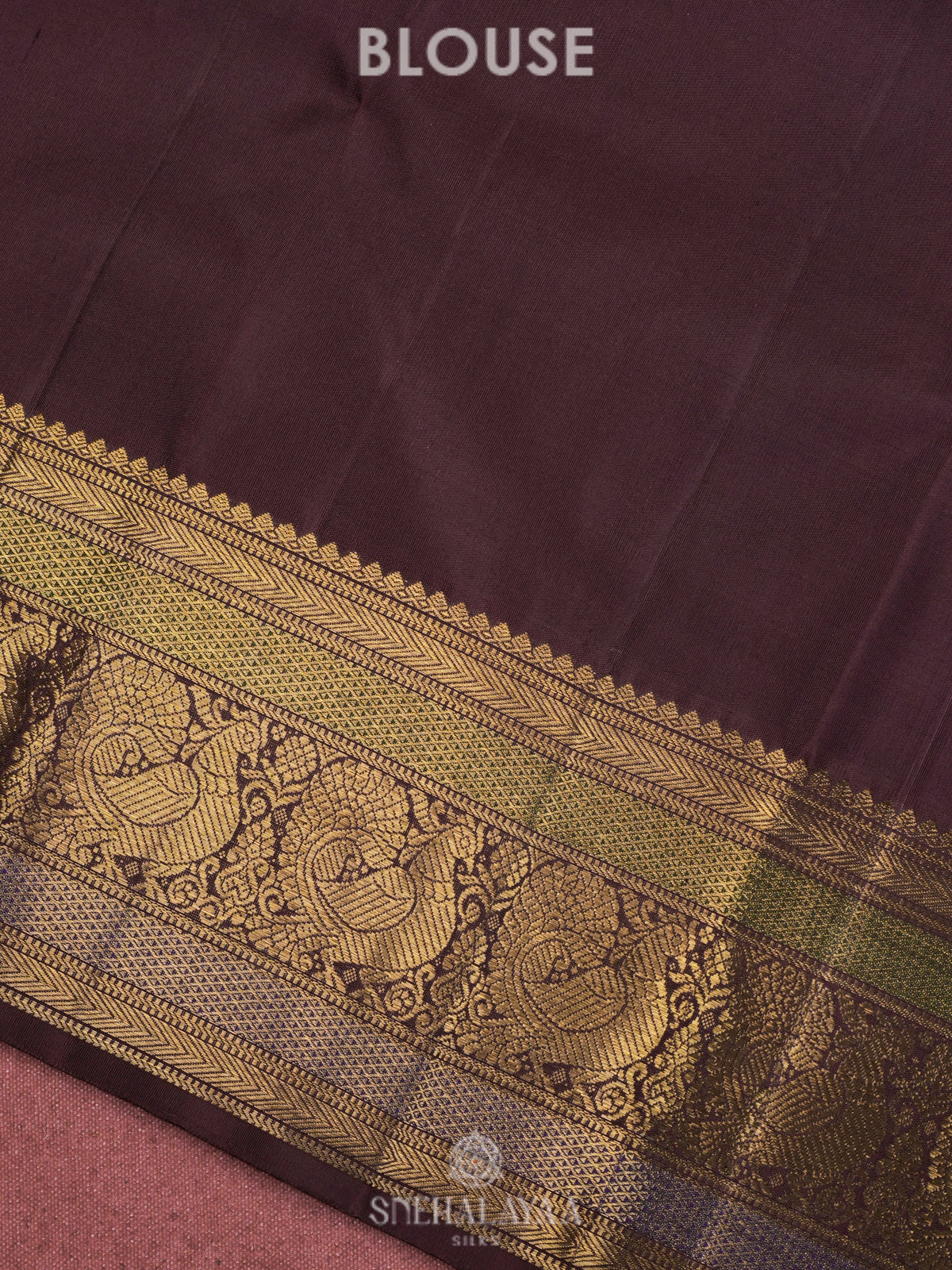 Burgundy Kanjivaram Silk Saree