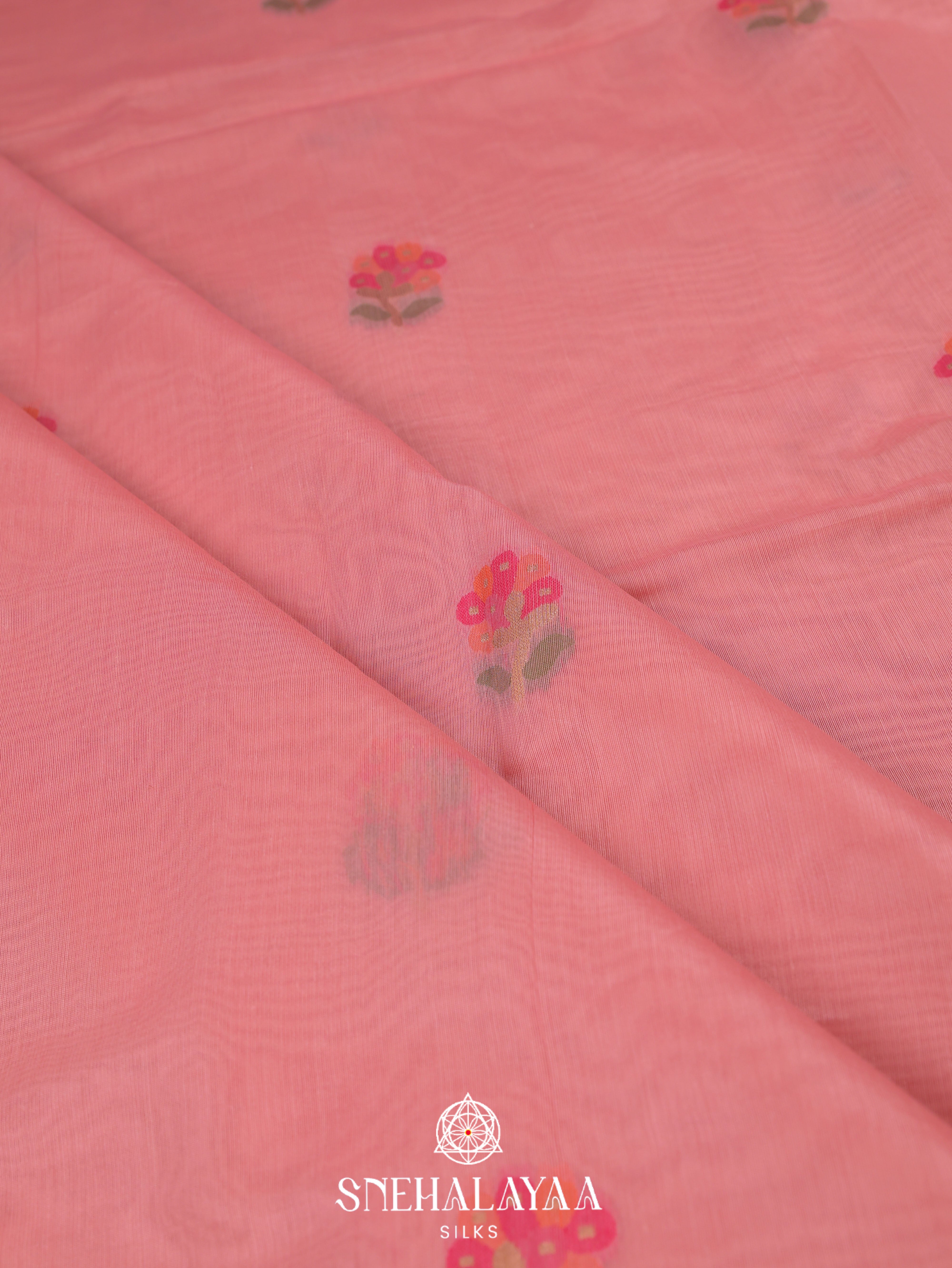 Pink Munga Cotton Saree