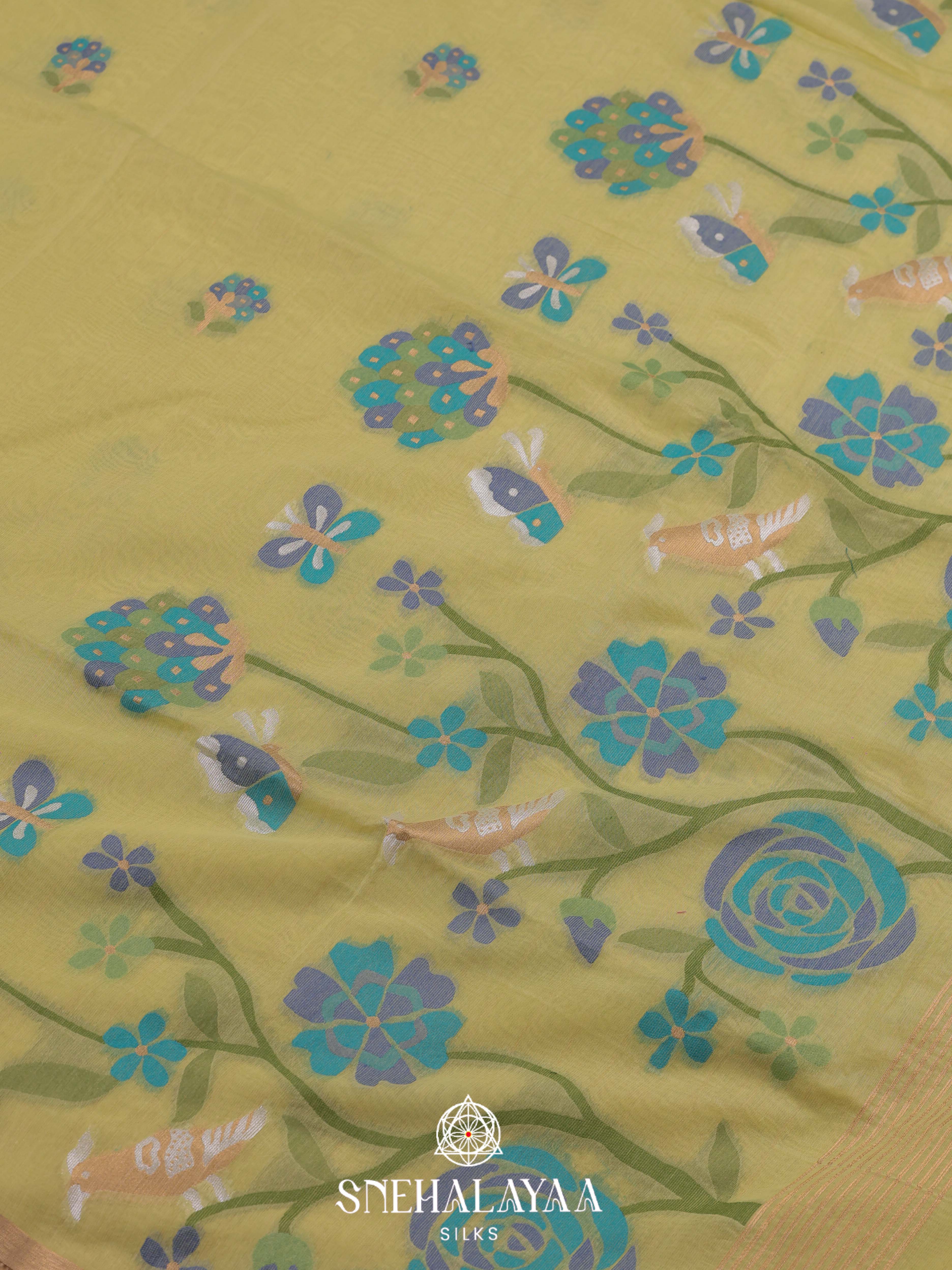 Green Bengal Cotton Saree