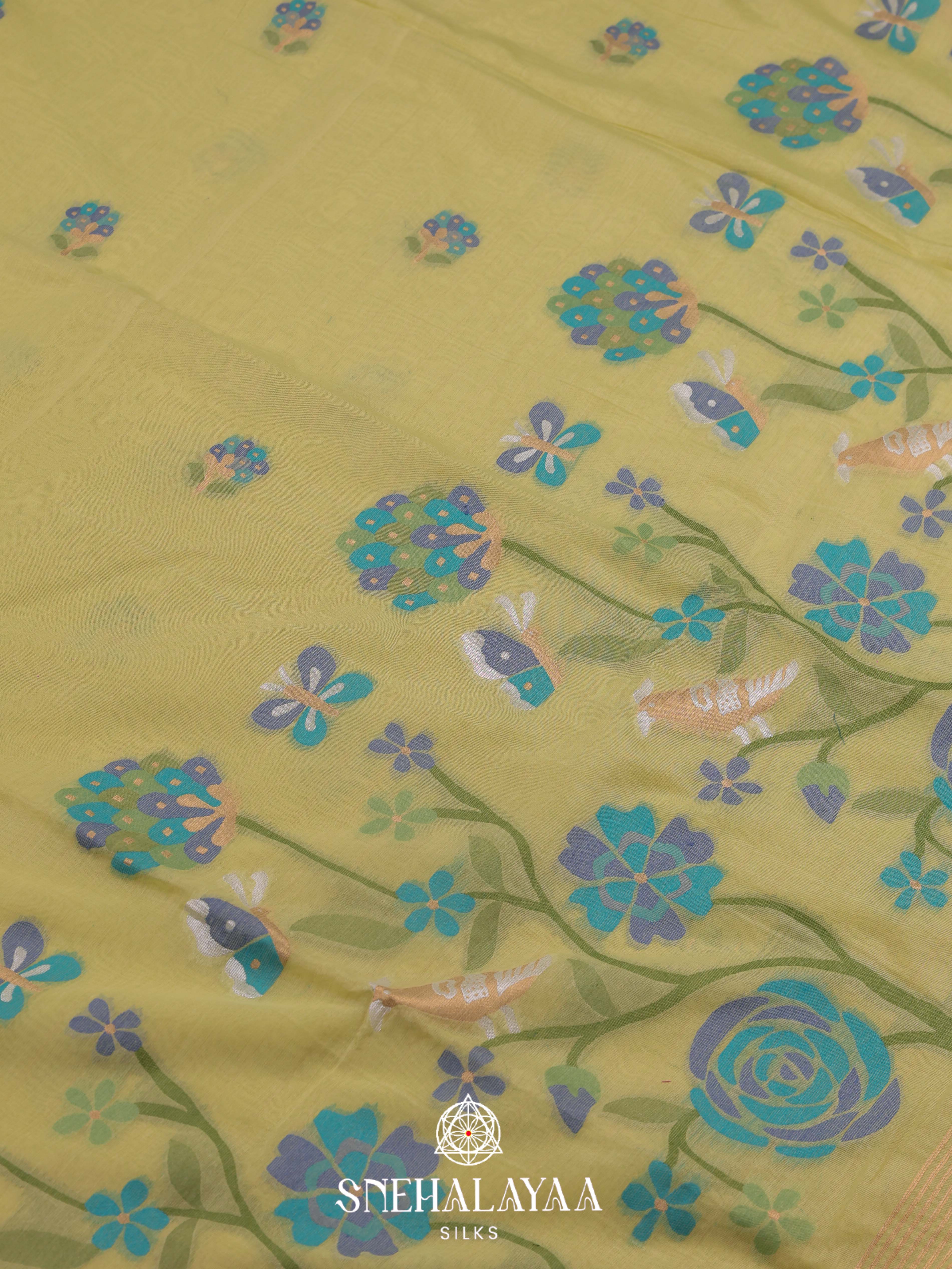 Green Bengal Cotton Saree