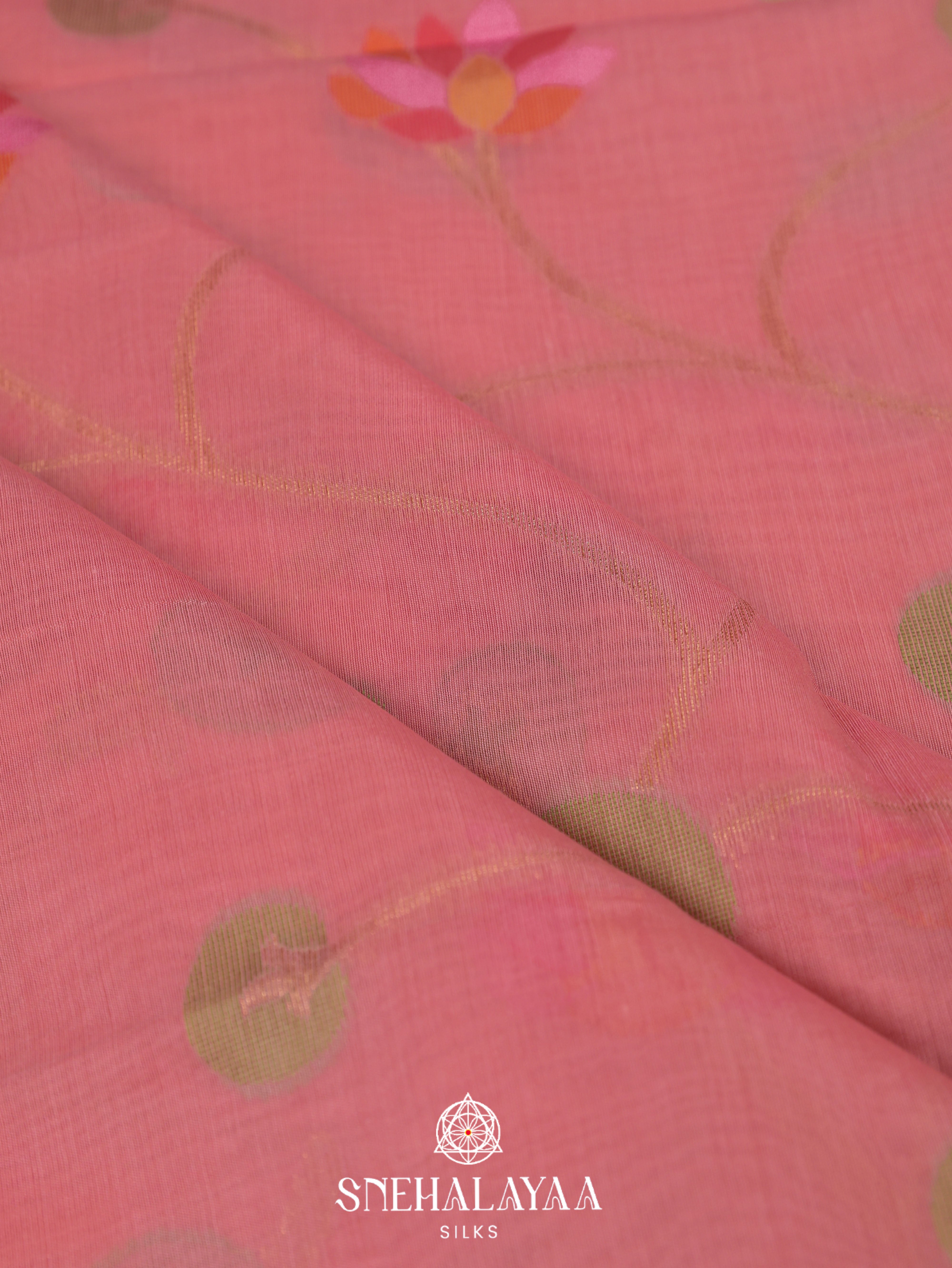 Pink Munga Cotton Saree