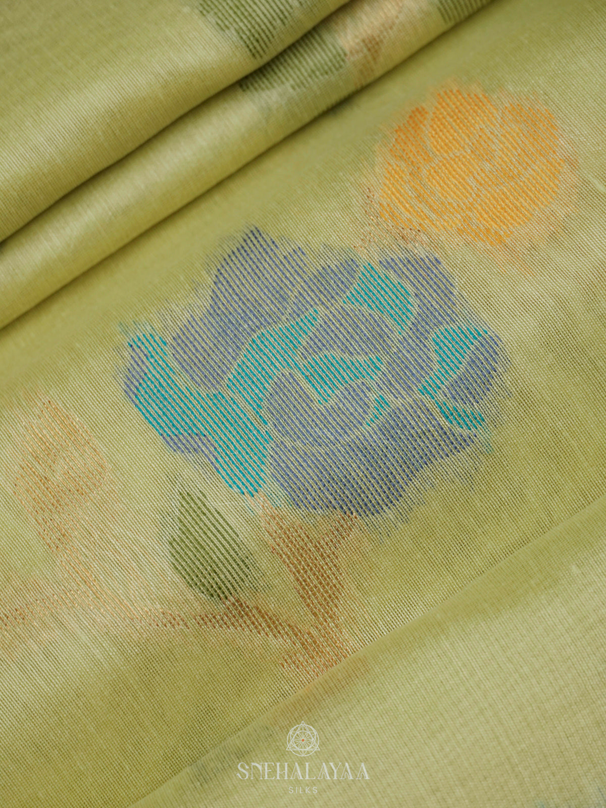 Pistachio Green Munga Cotton Saree