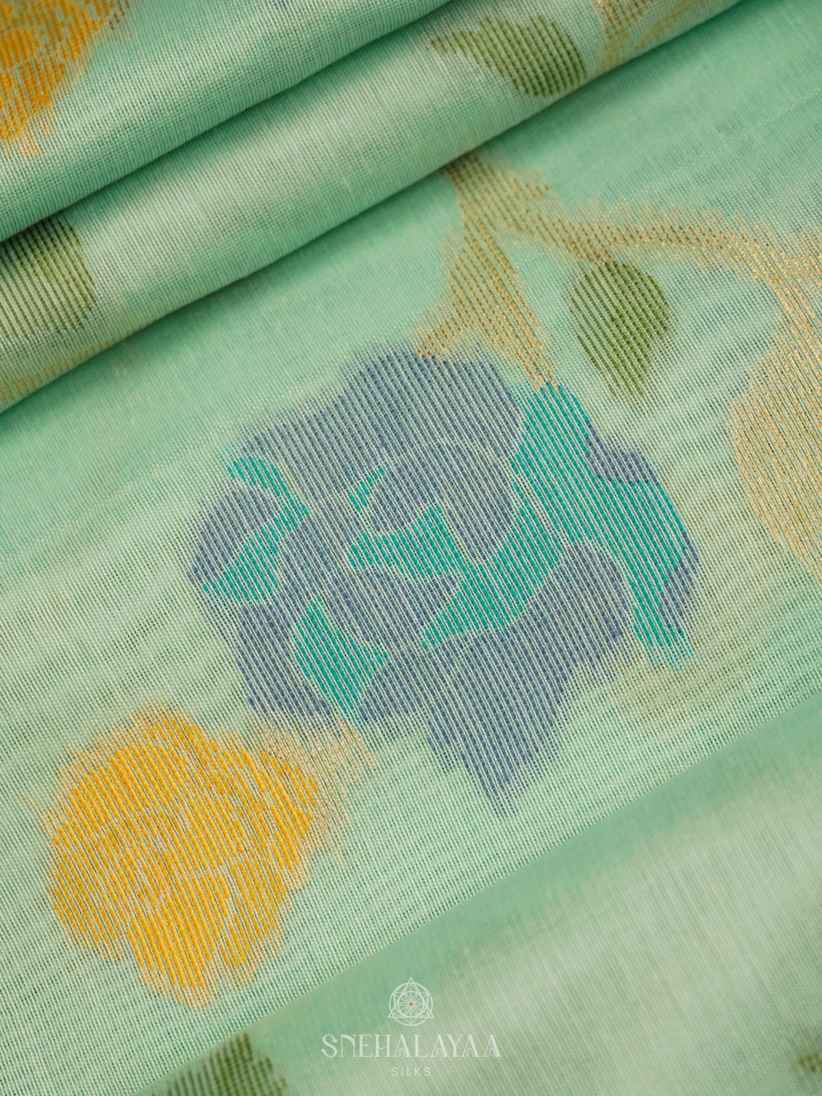 Mint Green Munga Cotton Saree