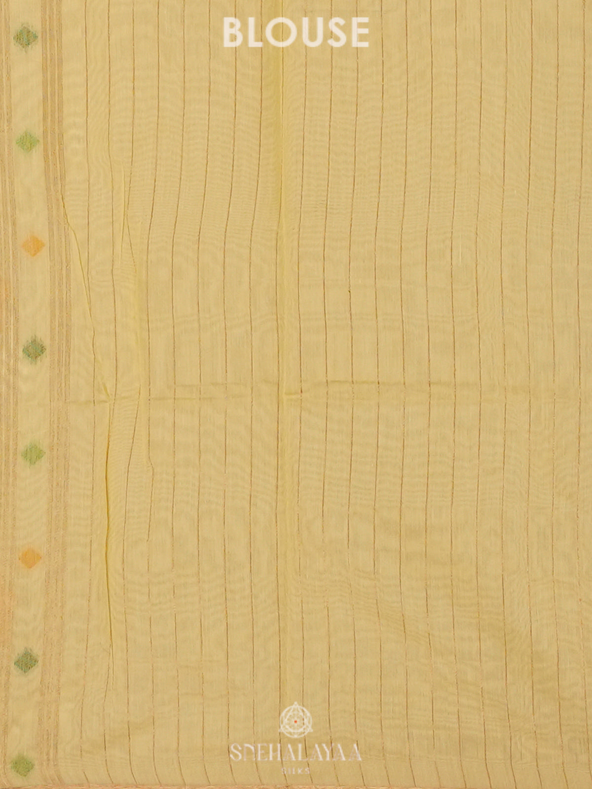 Pale Yellow Munga Cotton Saree
