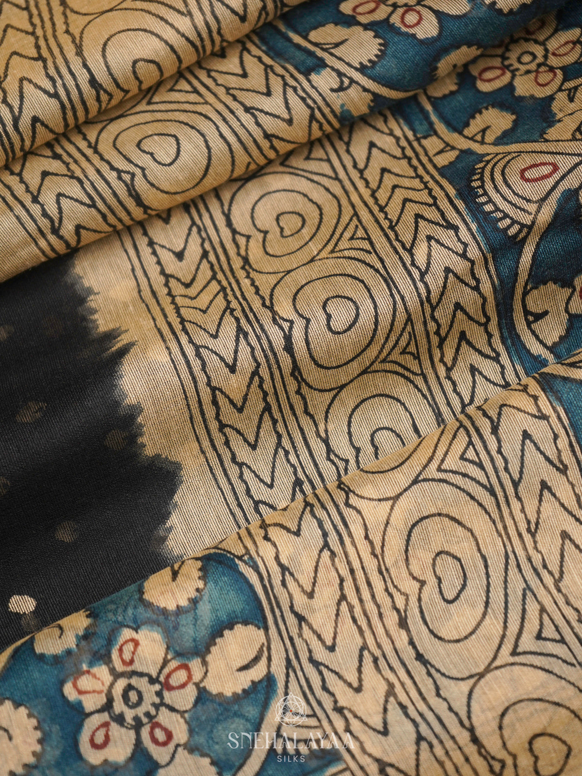 Black Linen Saree