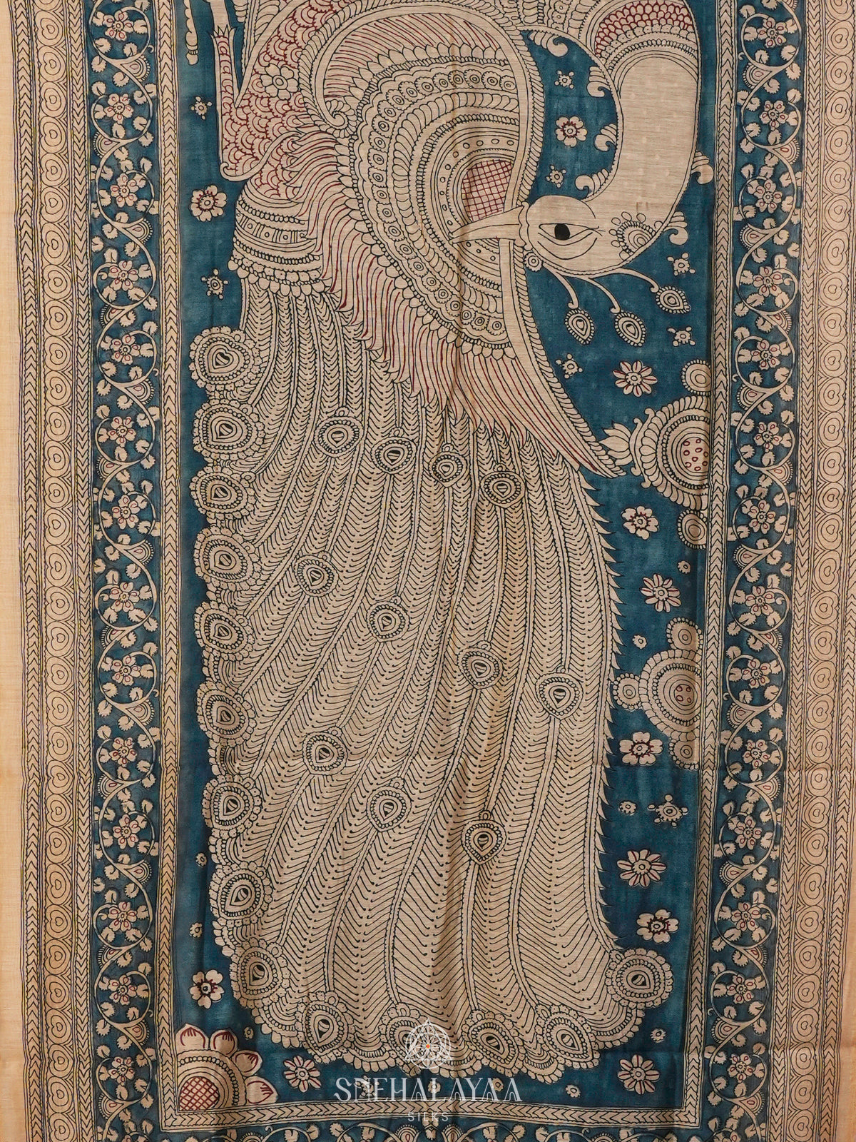 Olive Green Linen Saree