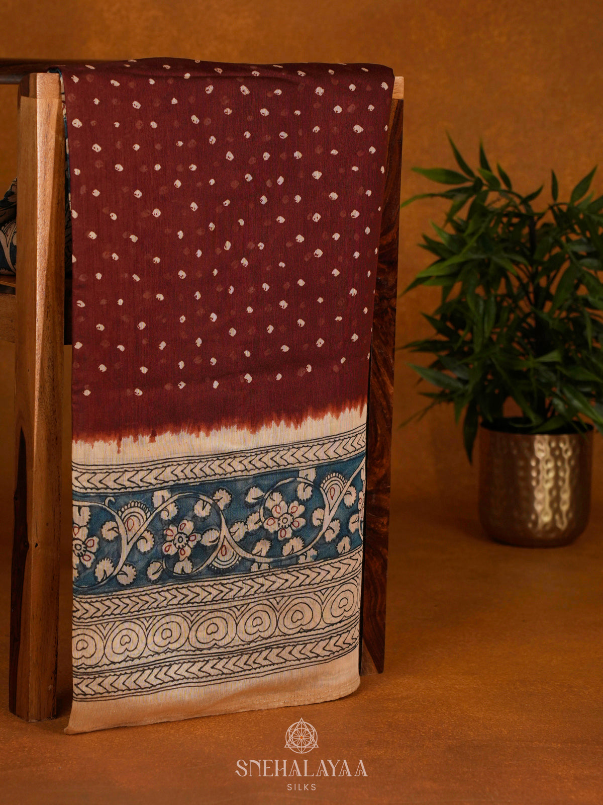 Brown Linen Saree