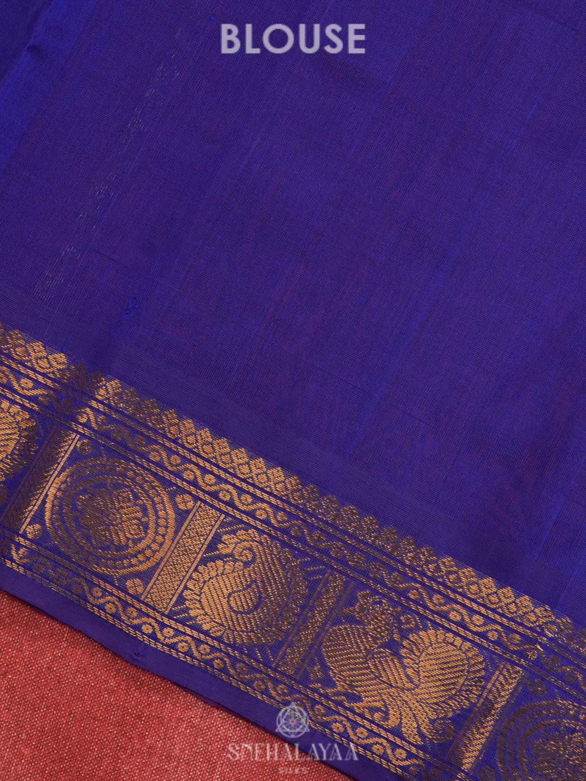 Maroon Silk Cotton Saree with Zari Woven Buttas and Rich Golden Zari Border